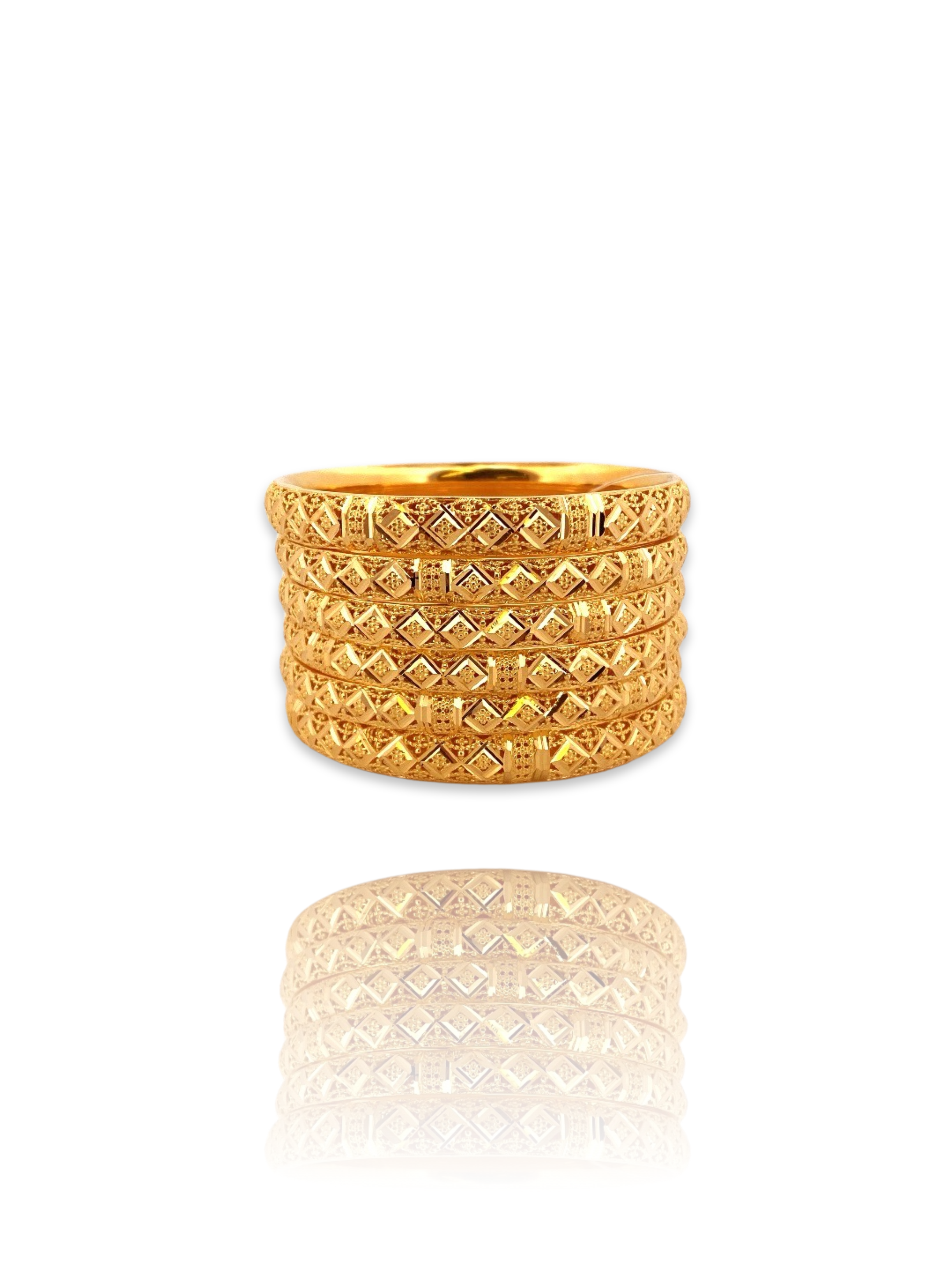 22K Gold 6 Pieces Set of Ladies Bangles