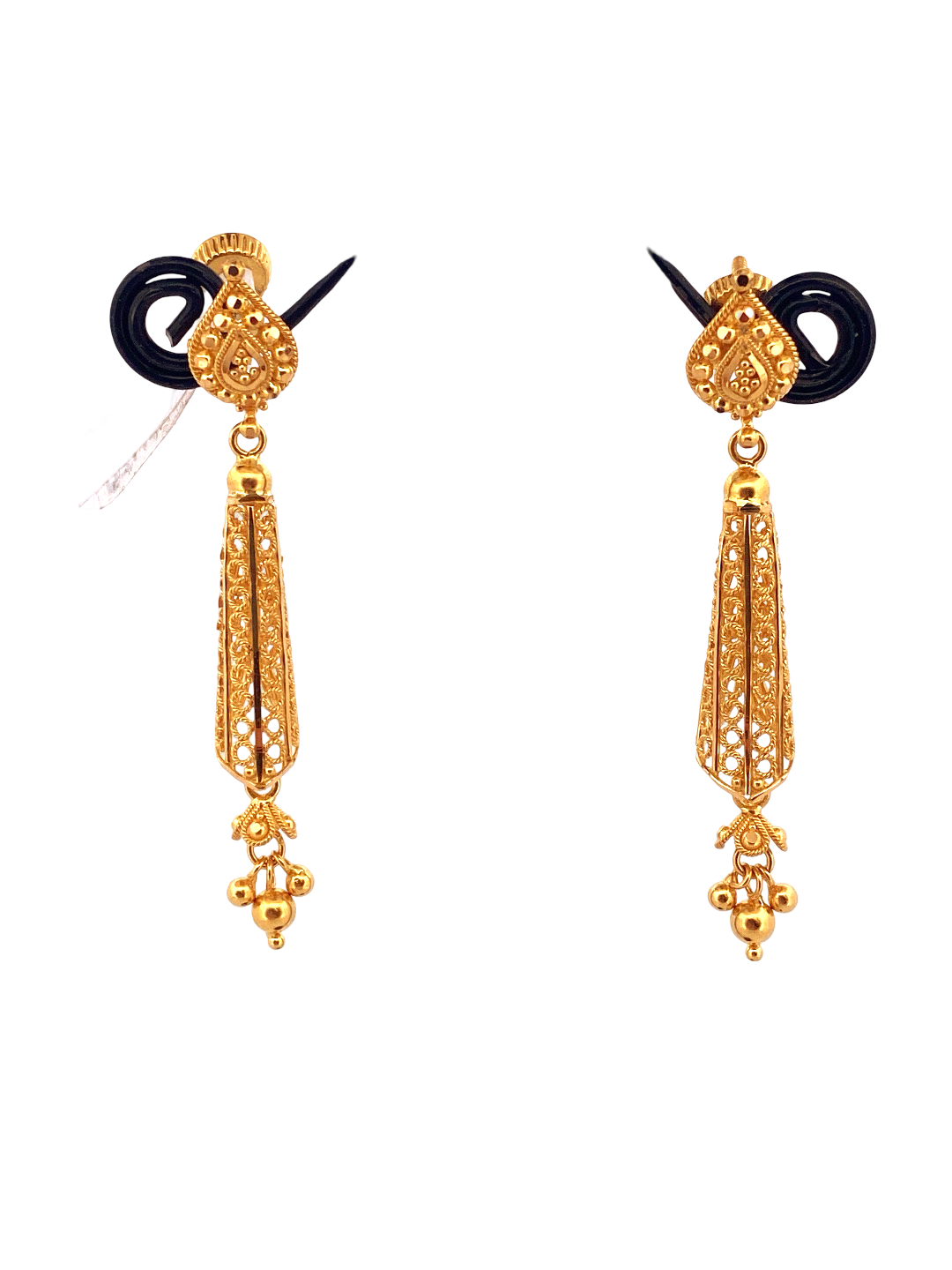 22K Gold Designer Hanging Earrings