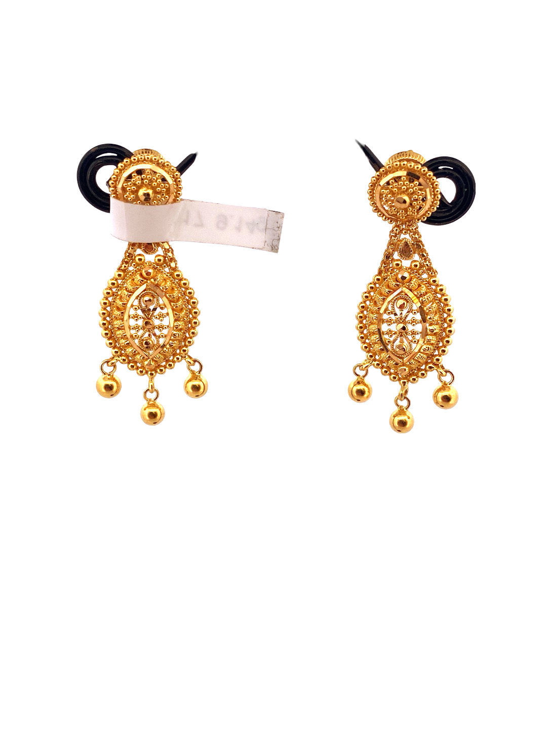 22K Gold Designer Hanging Earrings