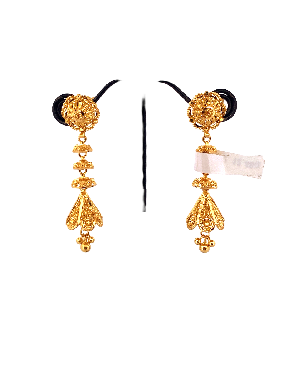 22K Gold Designer Hanging Earrings
