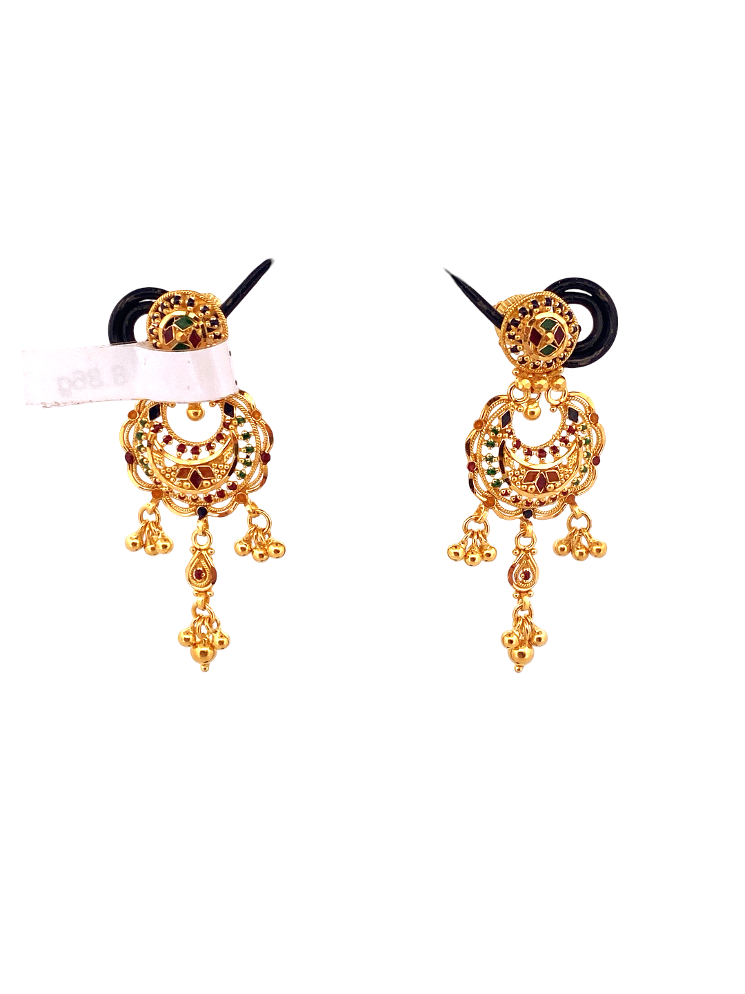 22K Gold Designer Hanging Earrings