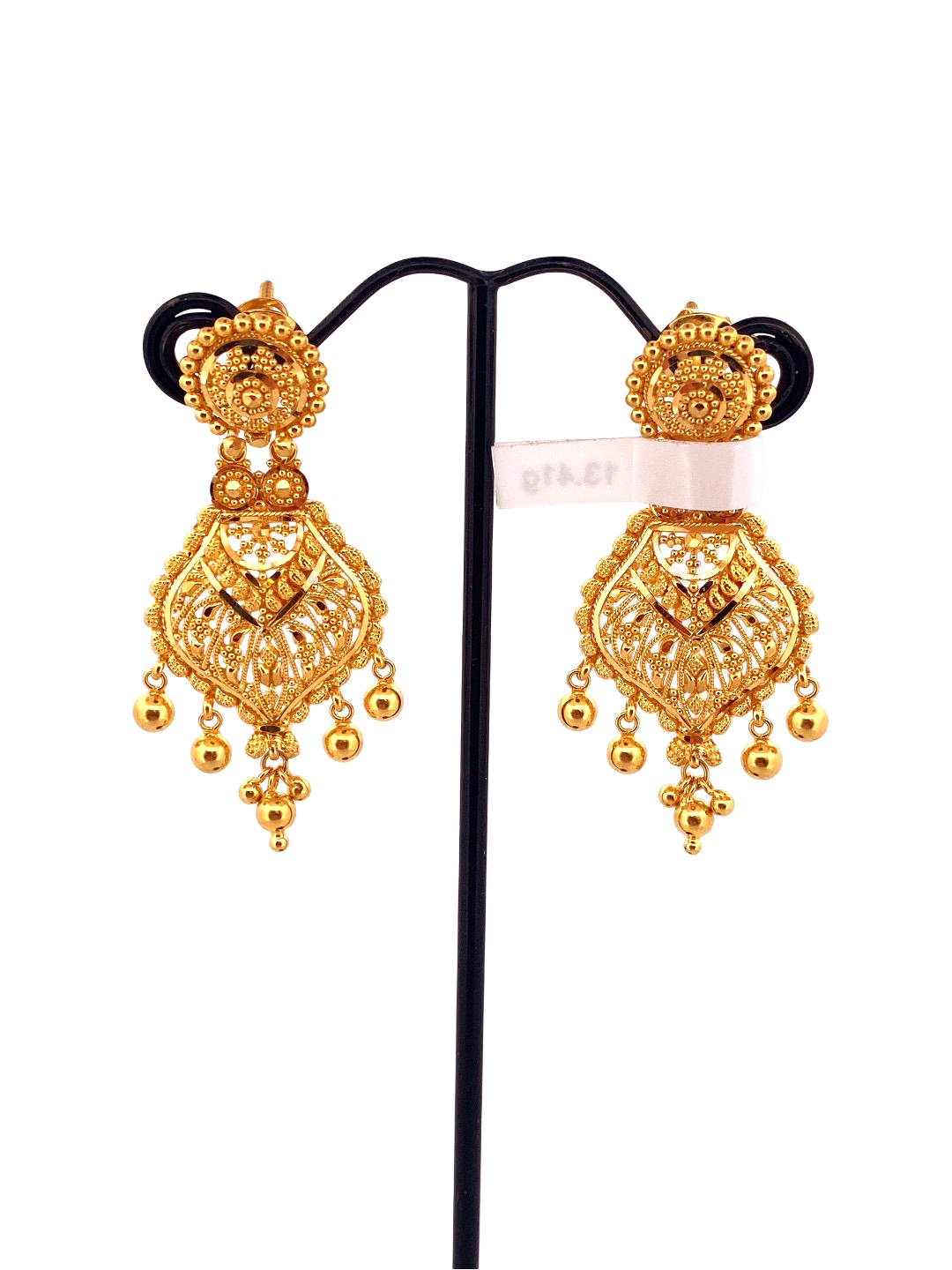 22K Gold Designer Hanging Earrings