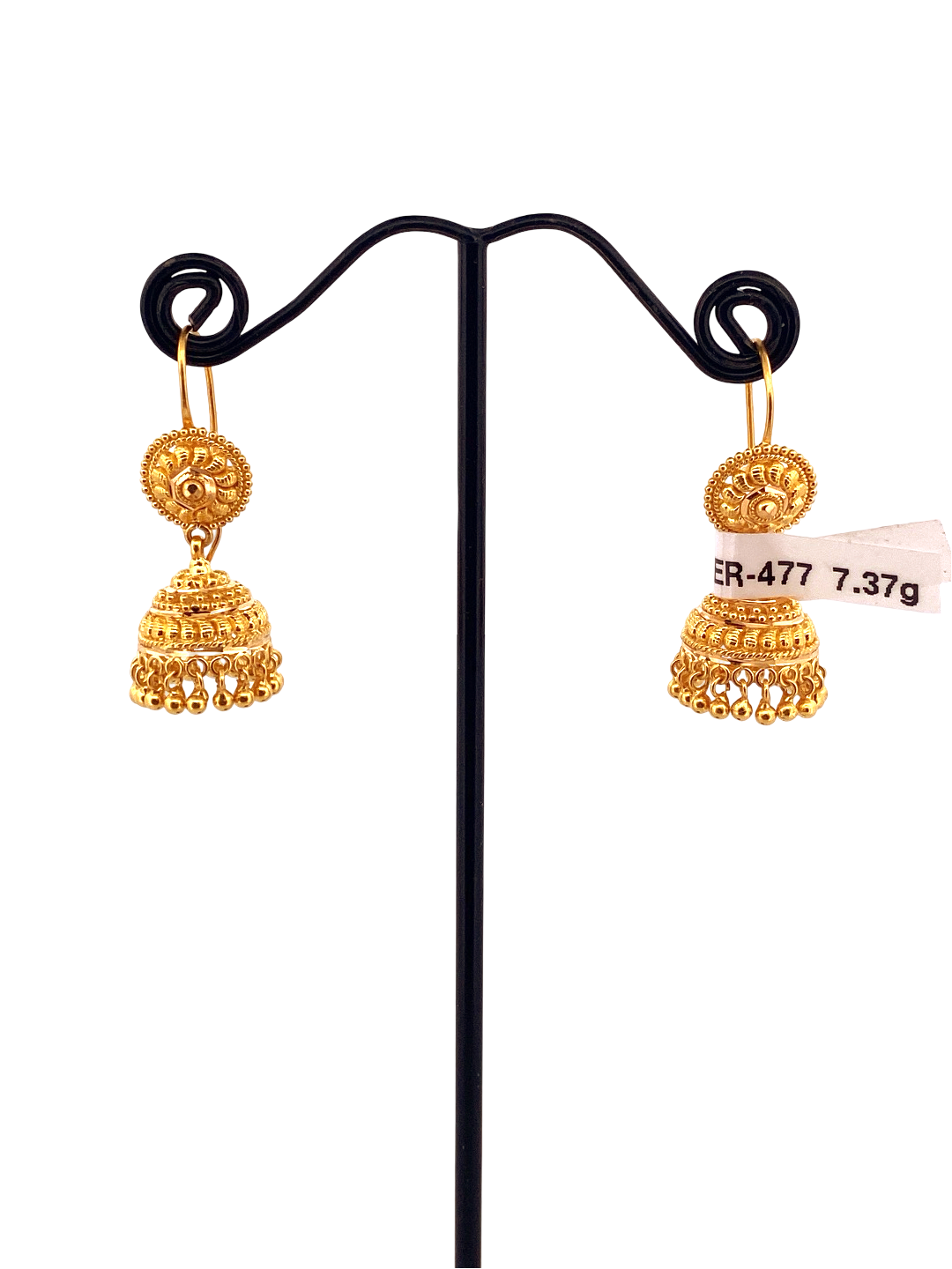 22K Gold Designer Jhumka Earrings