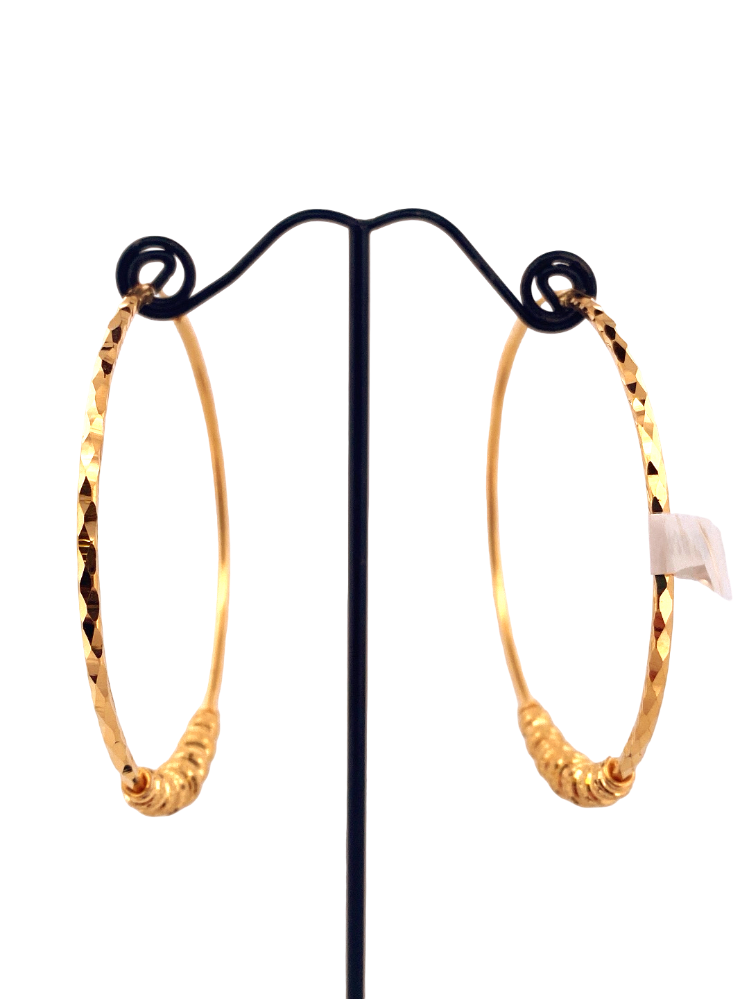 22K Gold Designer Hoop Earrings
