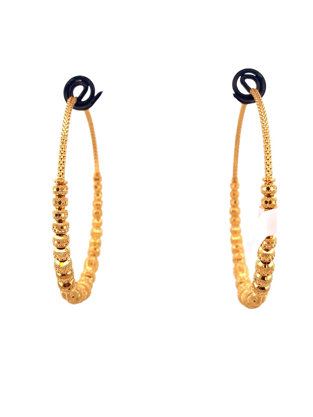 22K Gold Designer Hoop Earrings