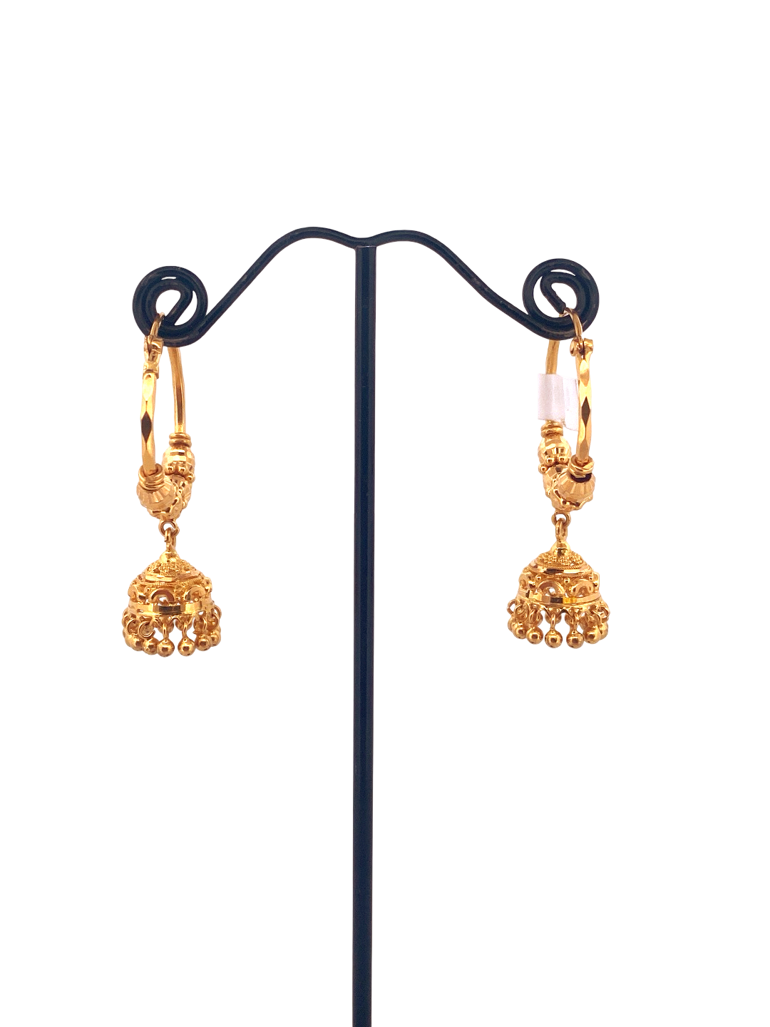 22K Gold Designer Hoop Earrings