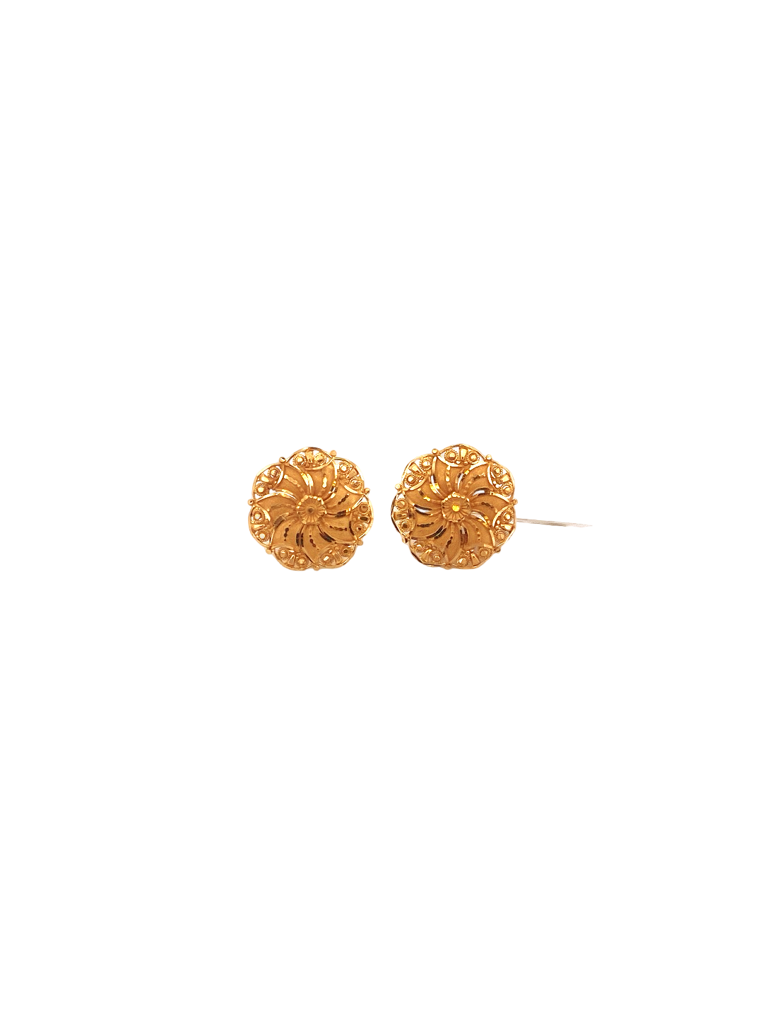 22K Gold Designer Ladies Stud Earrings