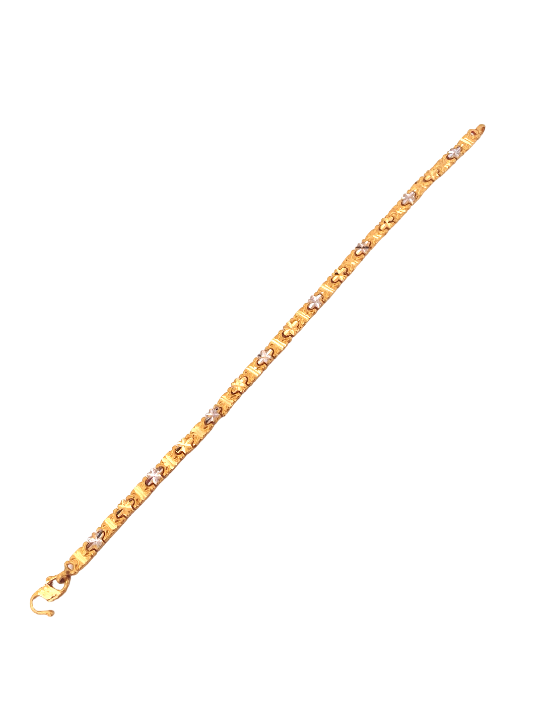 22K Gold Two-tone Designer Ladies Bracelet