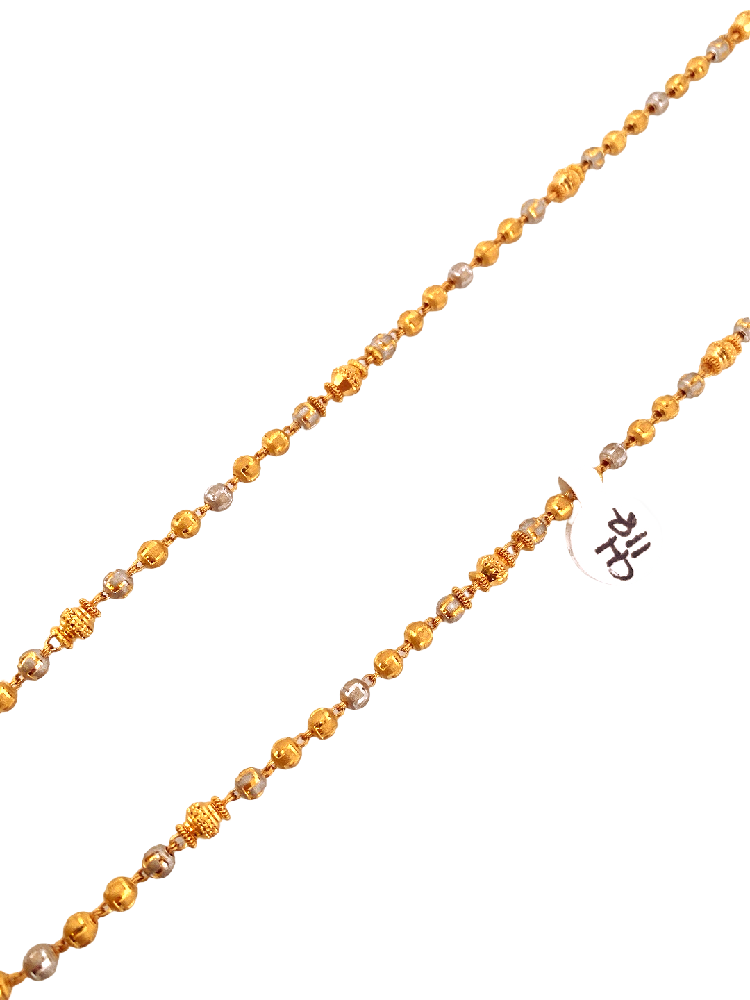 18'' 22K Gold Two-tone Designer Chain