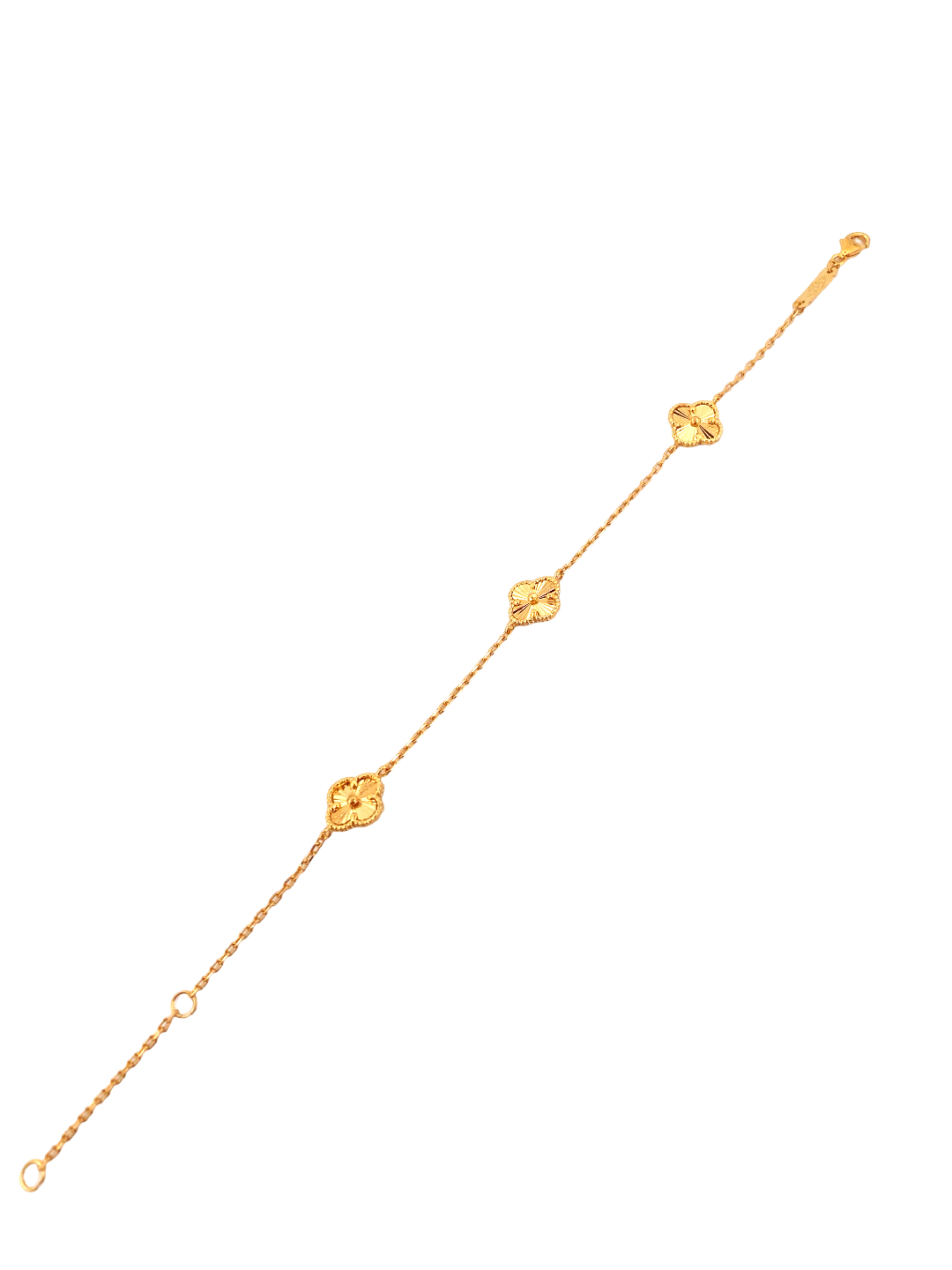 22K Gold Flower Designer Ladies Bracelet