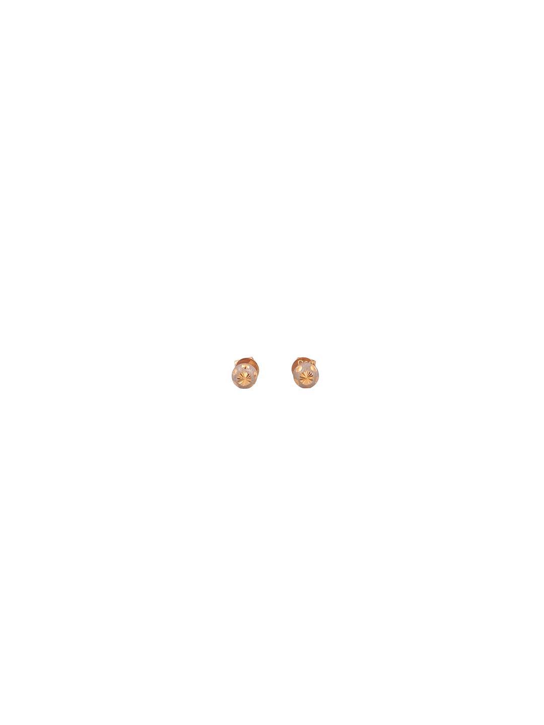 22K Gold Two-tone Designer Ladies Stud