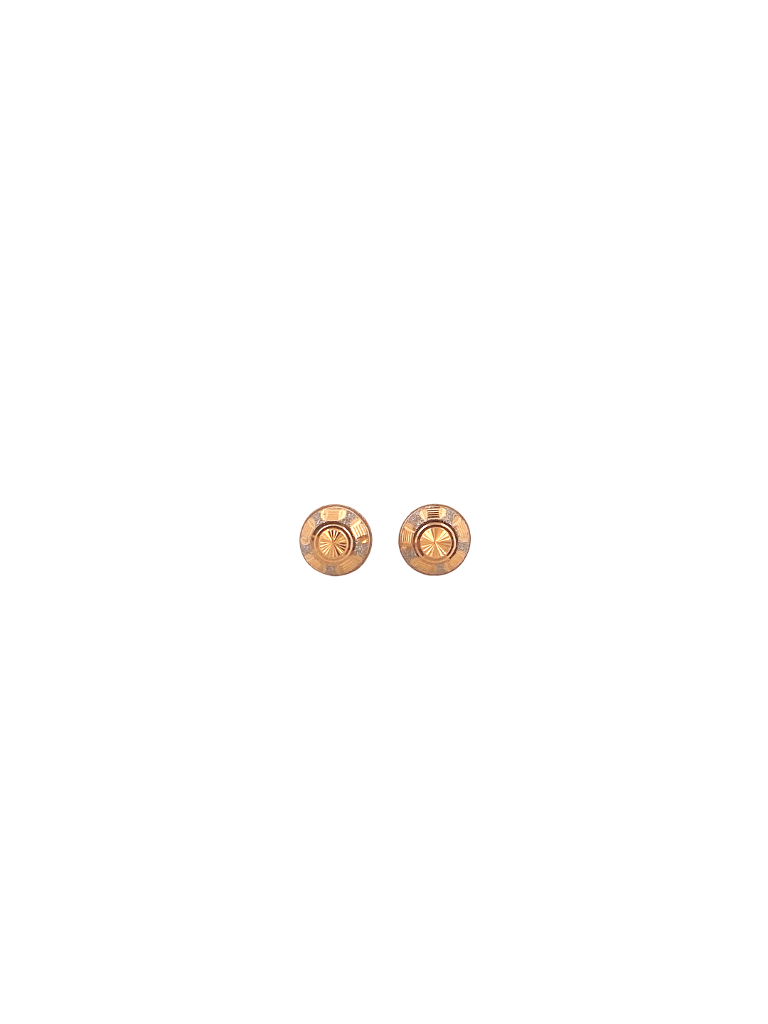 22K Gold Two-tone Designer Ladies Stud