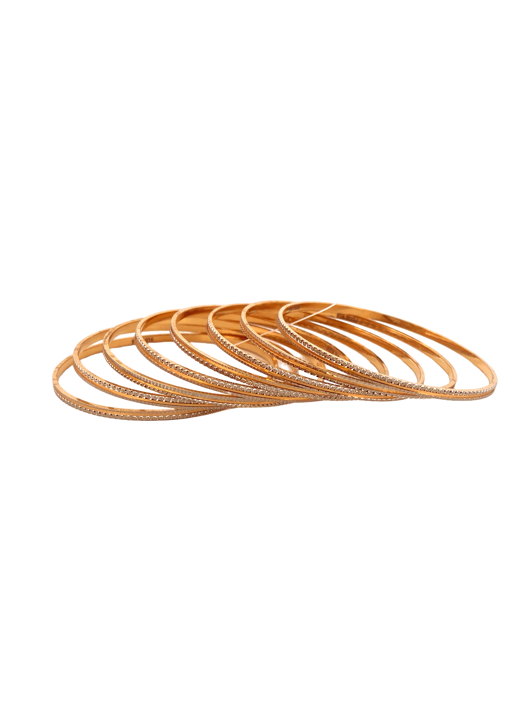 22K Gold Two-tone Designer 8 Pieces Set Of Ladies Bangles