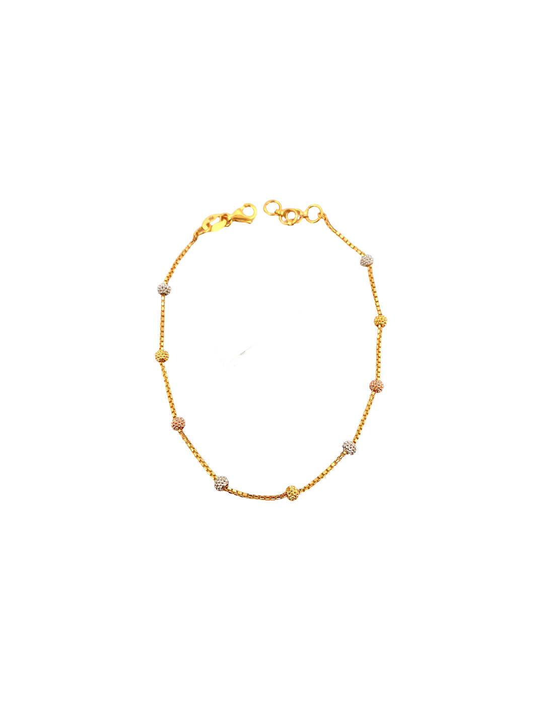 22K Gold Tri-tone Designer Ladies Bracelet