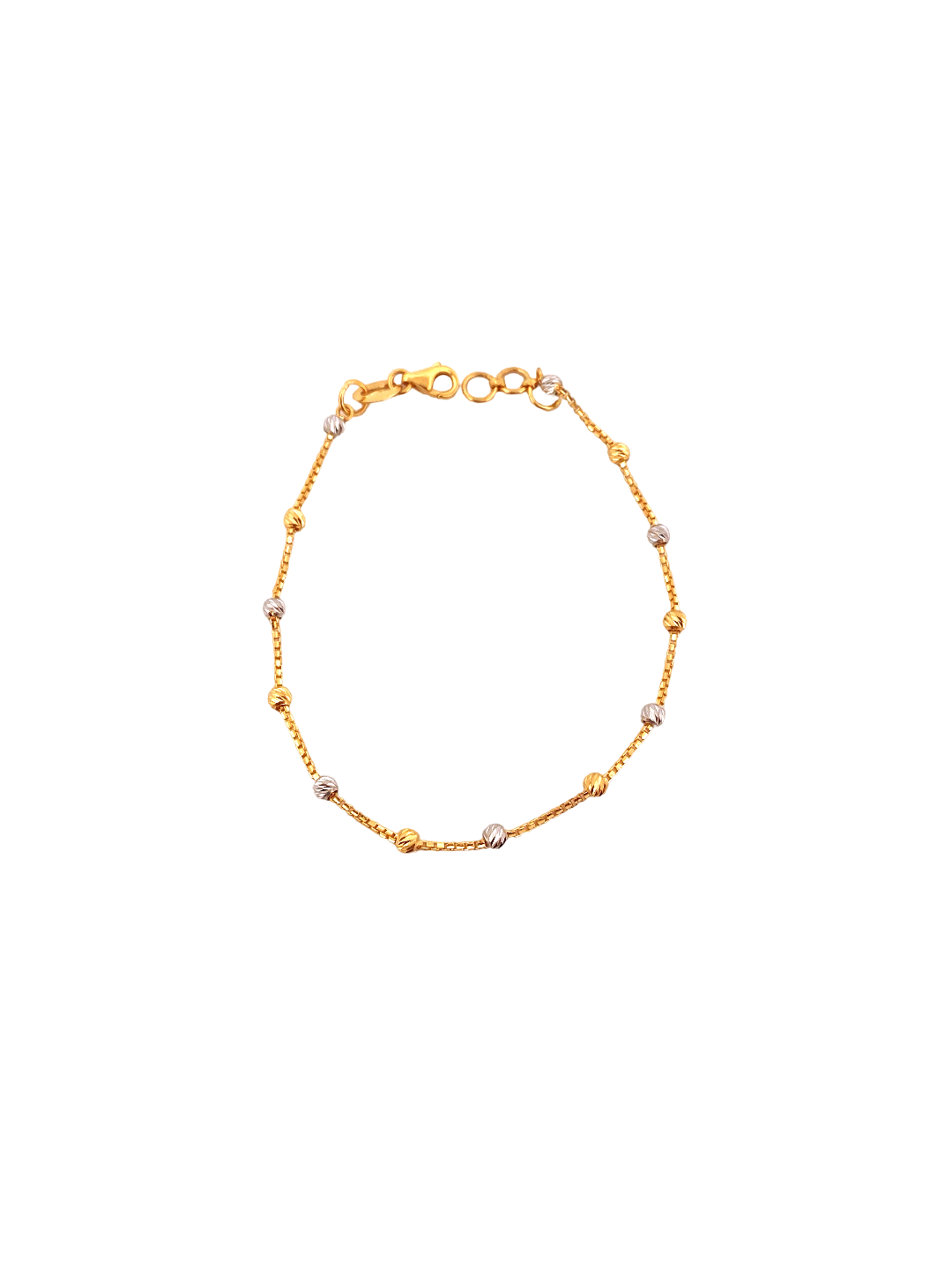 22K Gold Two-tone Designer Ladies Bracelet