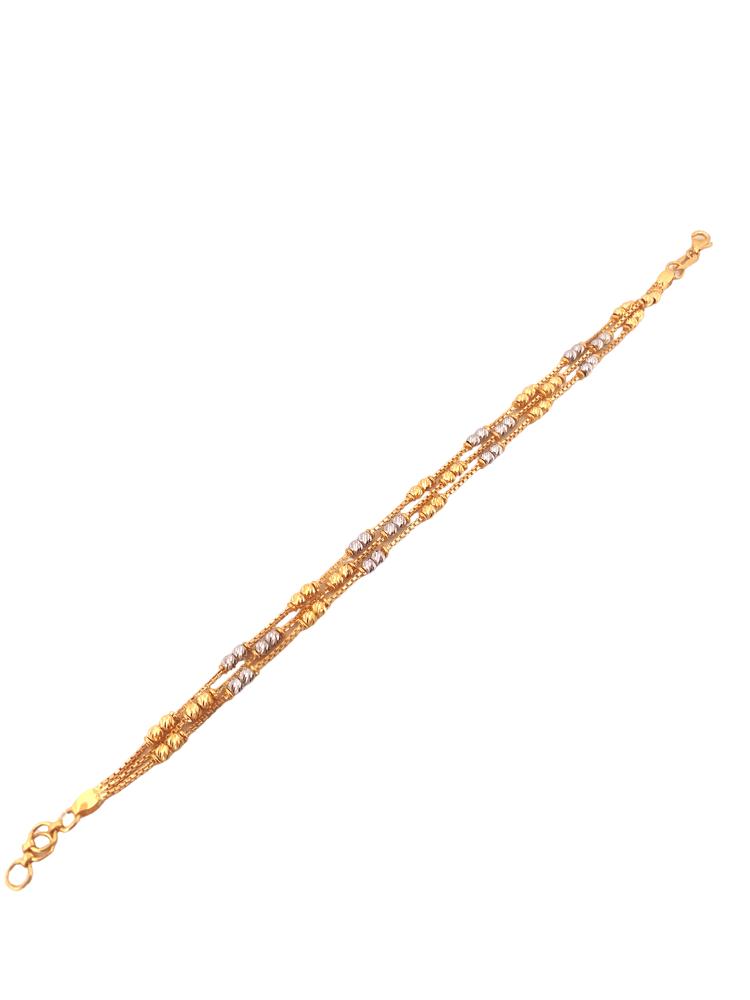 22K Gold Two-tone Designer Ladies Bracelet