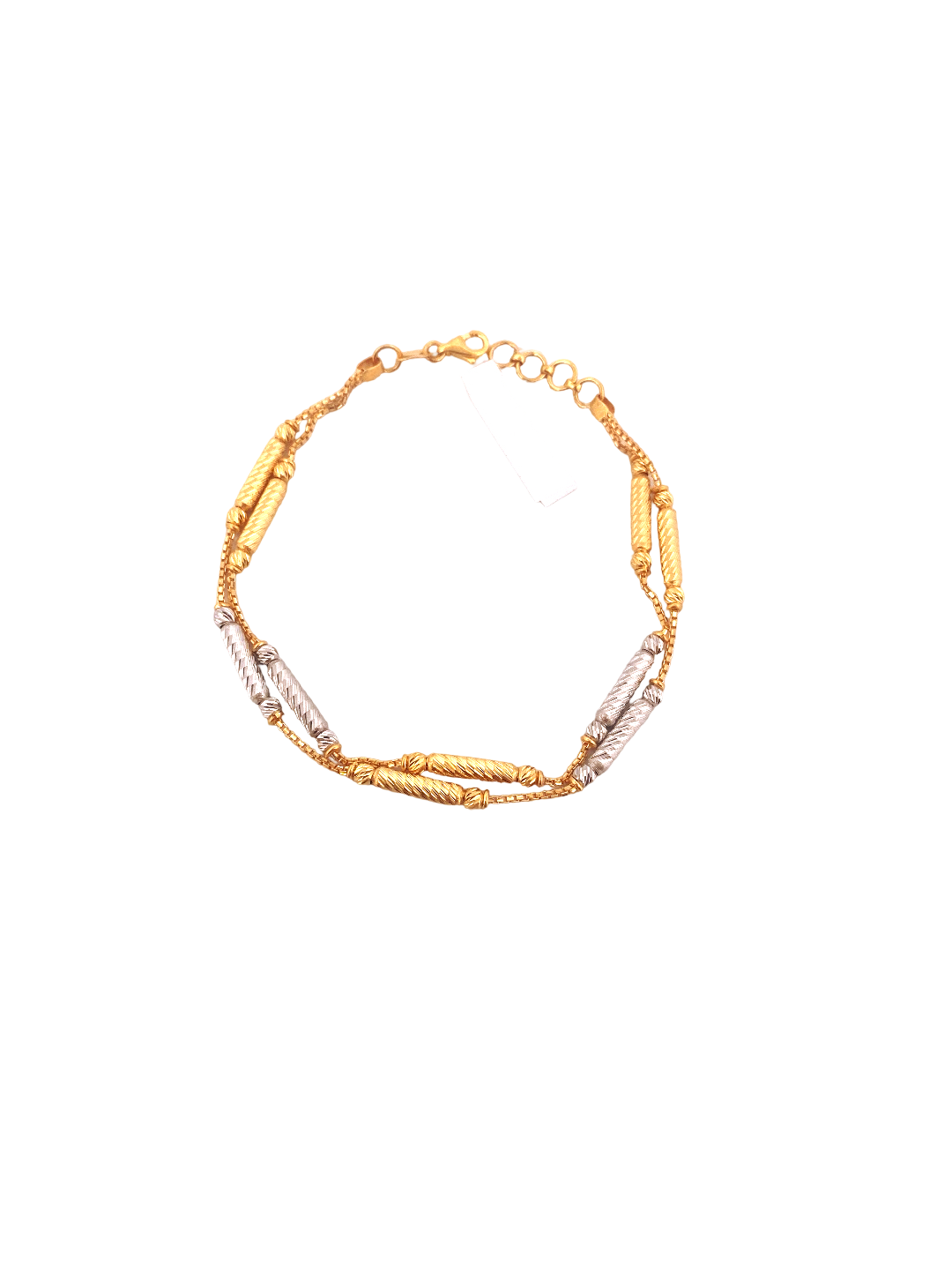 22K Gold Two-tone Designer Ladies Bracelet