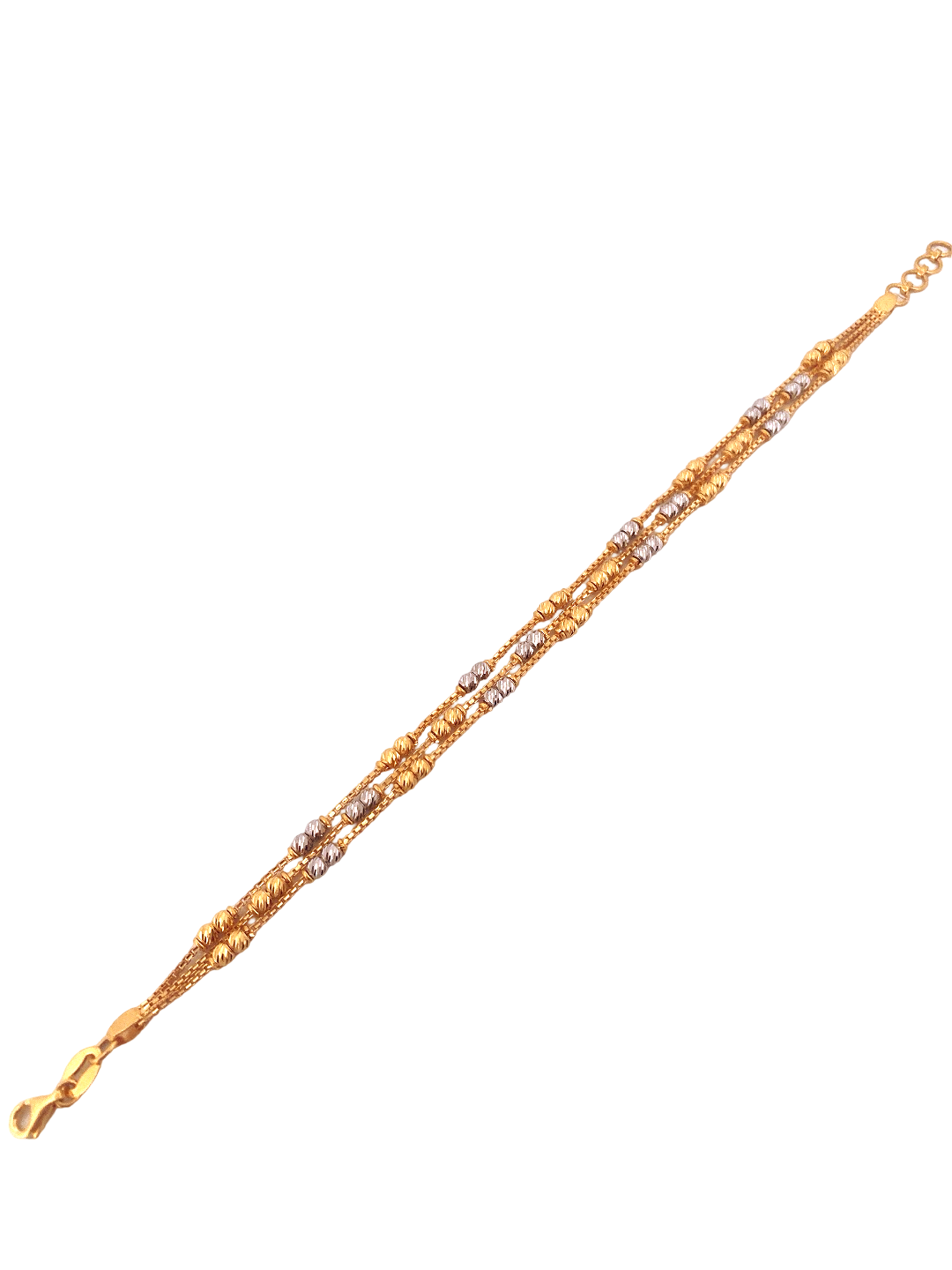 22K Gold Two-tone Designer Ladies Bracelet