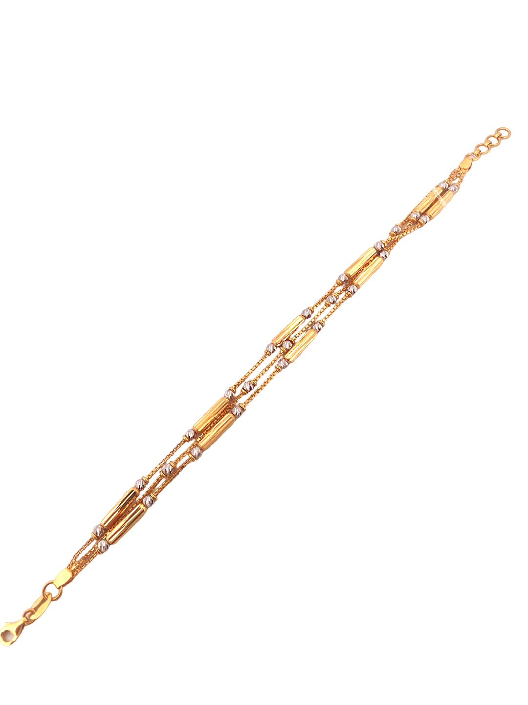 22K Gold Two-tone Designer Ladies Bracelet