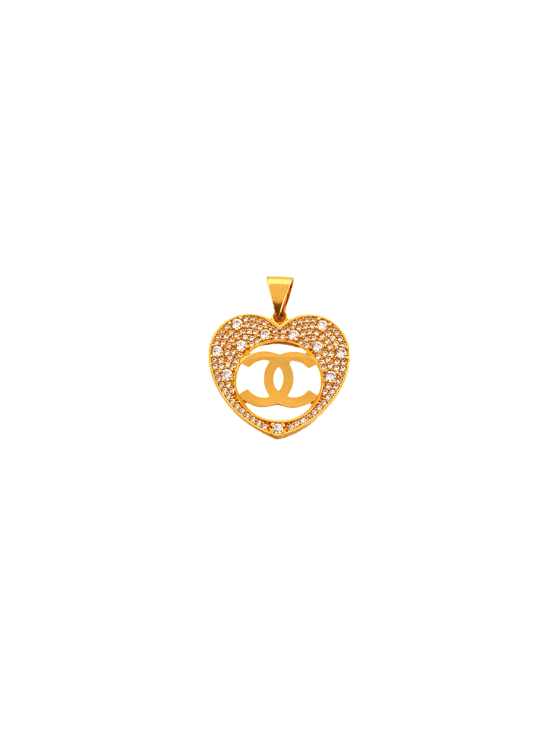 22K Gold CZ Designer Pendant