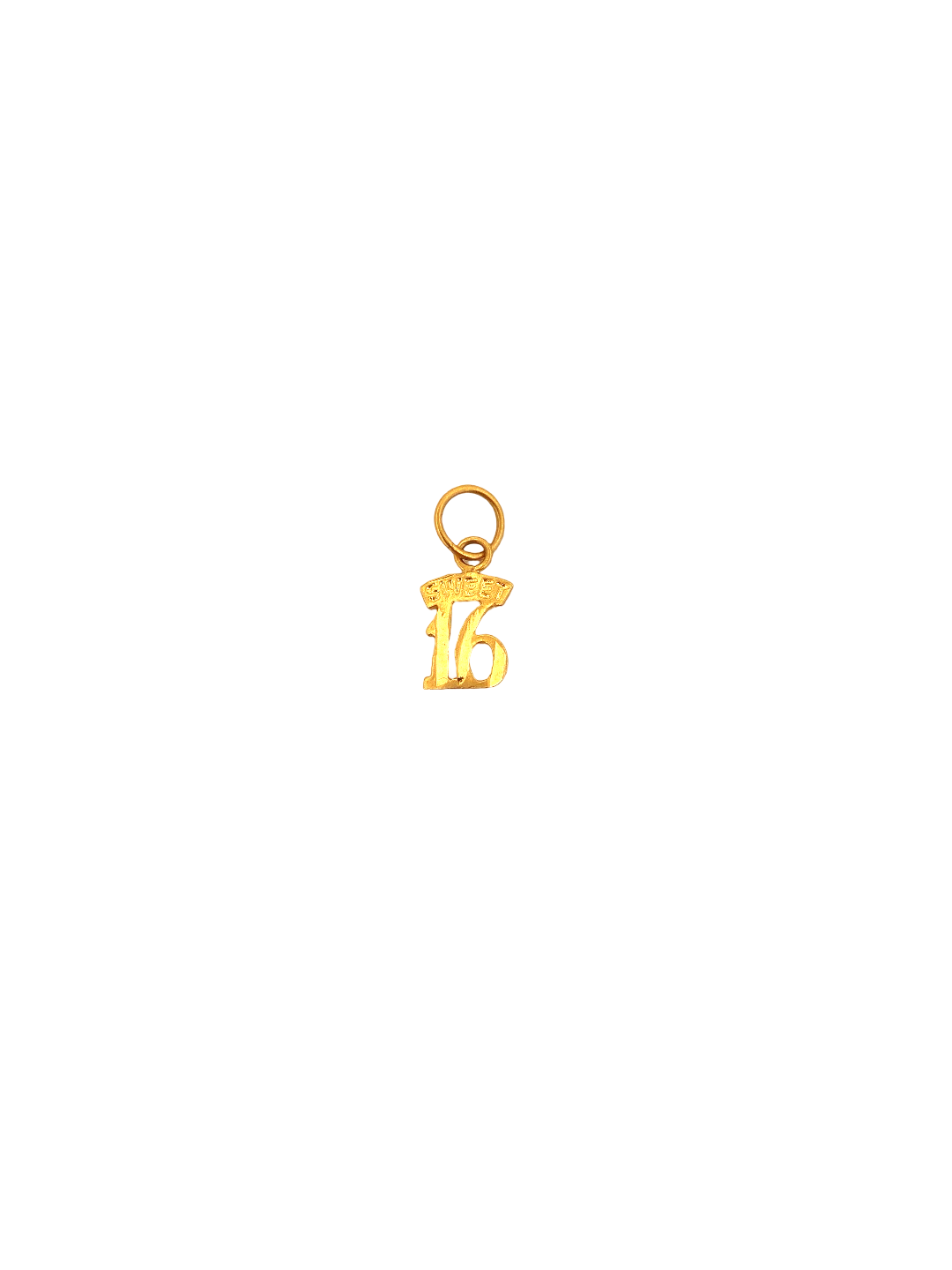 22K Gold Sweet 16 Designer Pendant