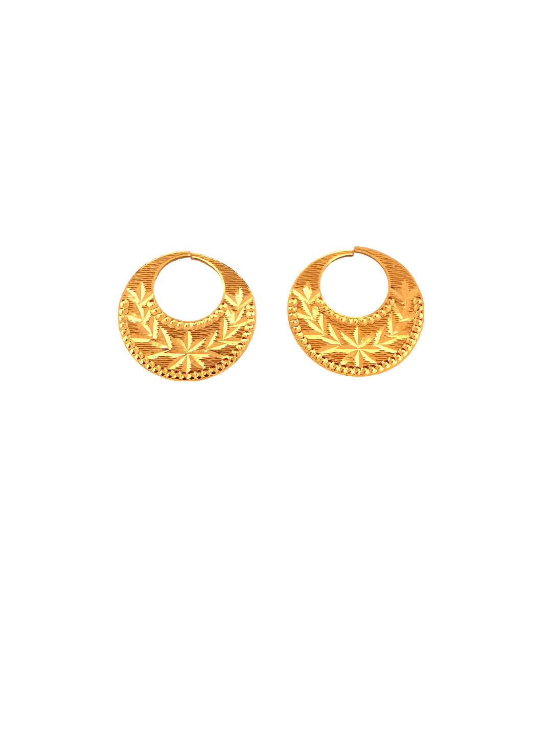 22K Gold Designer Men's Nattiyan Earrings