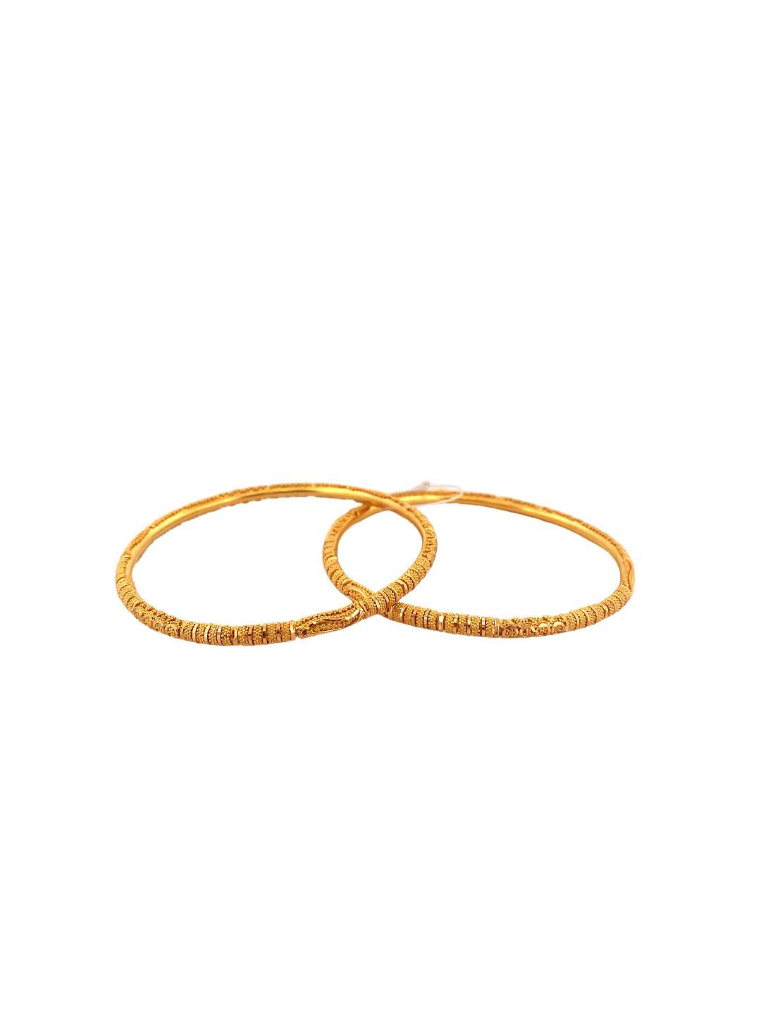 22K Gold Laser Cut Designer 2 Pieces Set of Ladies Bangles