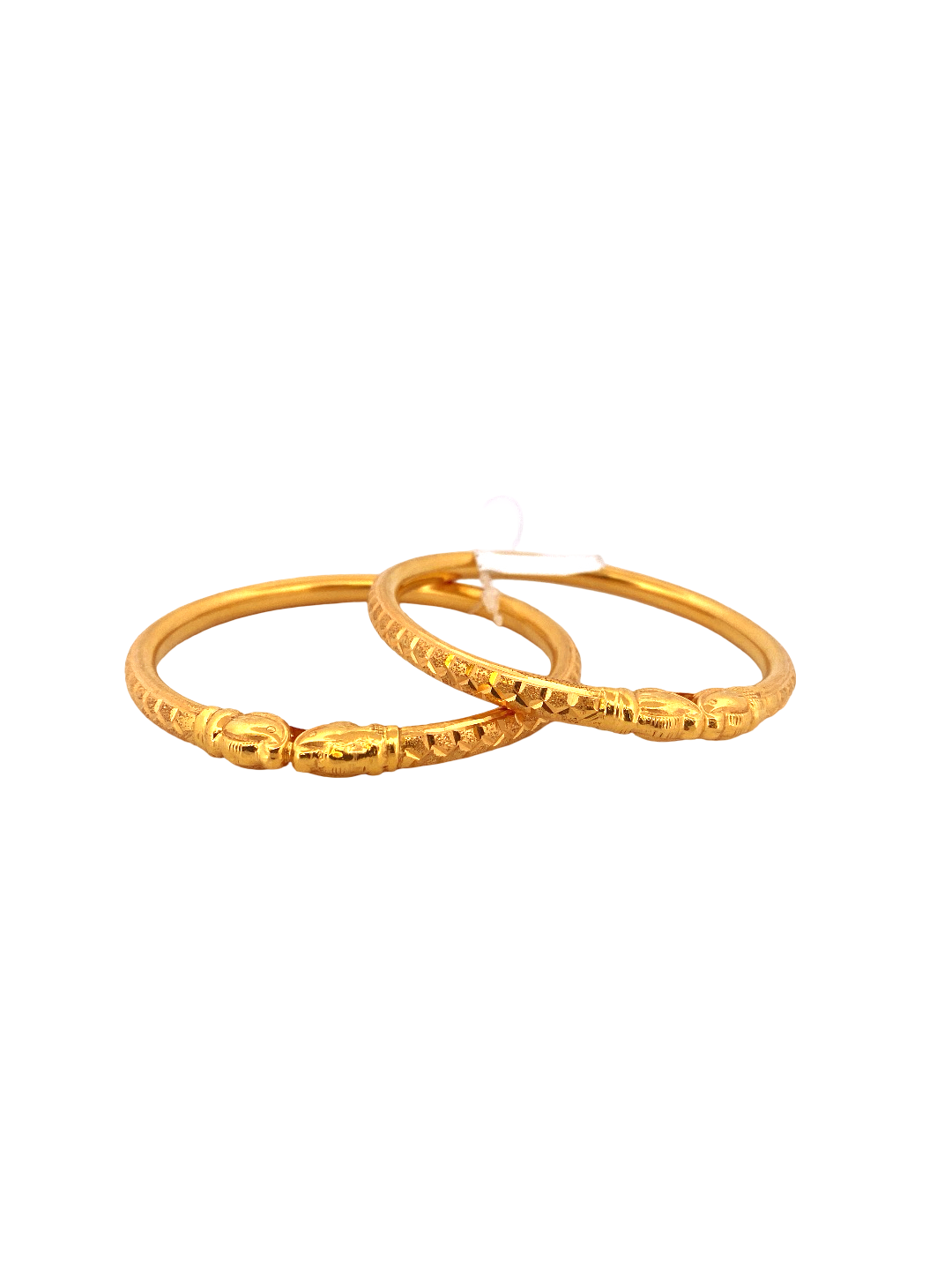 22K Gold Laser Cut Designer 2 Pieces Set of Ladies Bangles