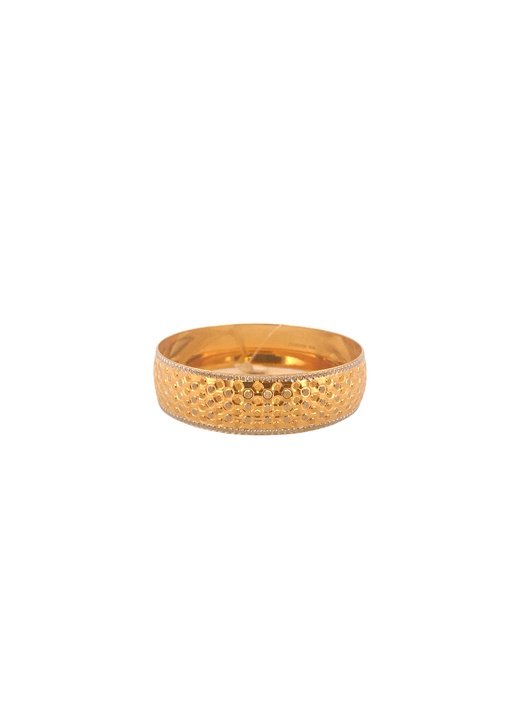 22K Gold Two-tone Designer Ladies Single Bangle