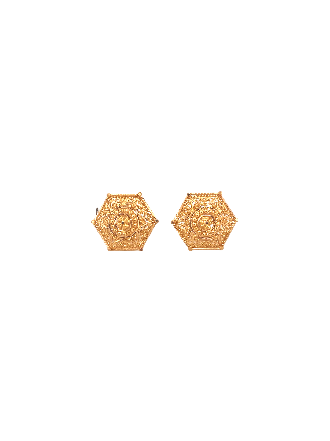 22K Gold Designer Ladies Stud Earrings