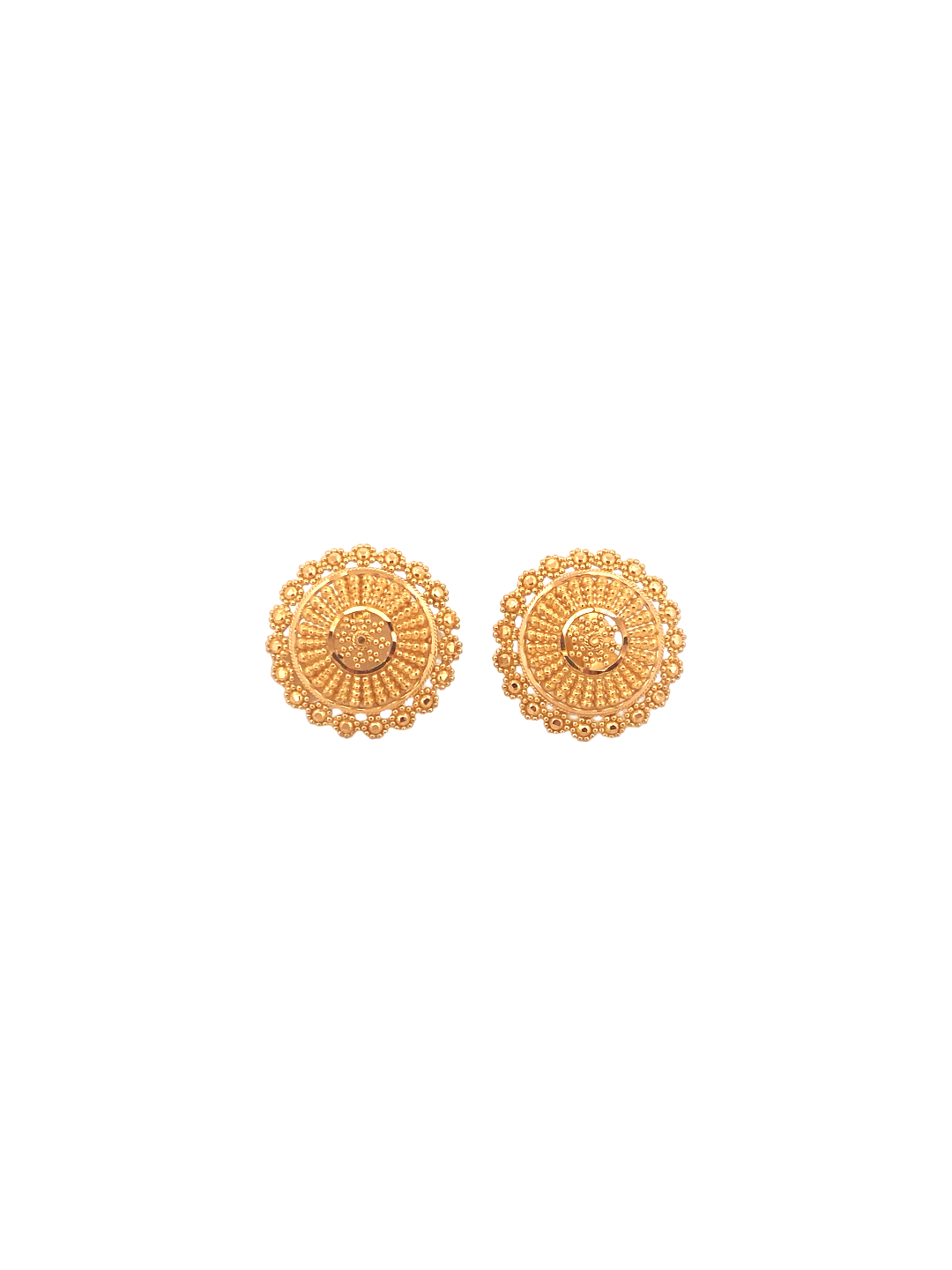 22K Gold Designer Ladies Stud Earrings