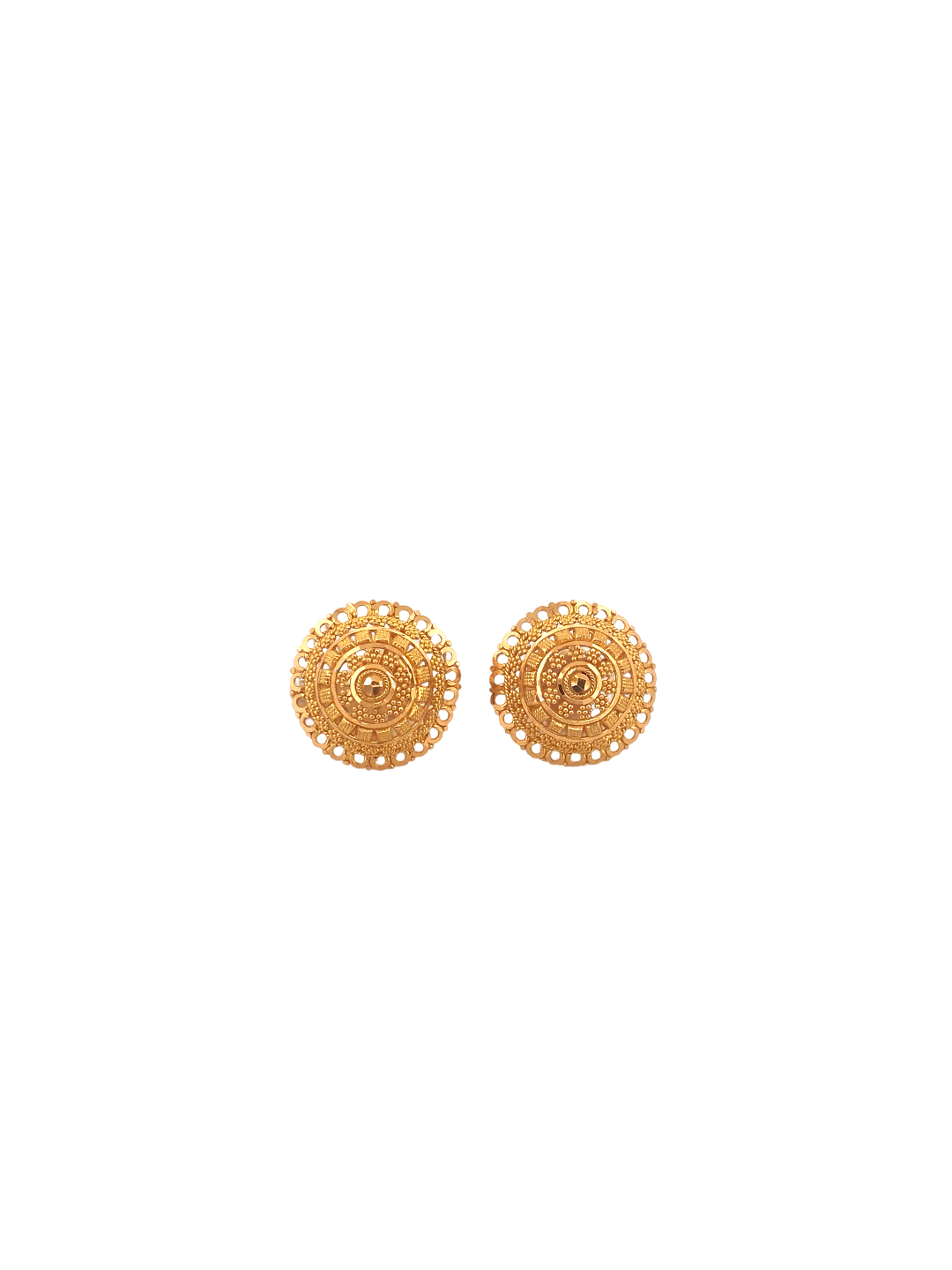 22K Gold Designer Ladies Stud Earrings