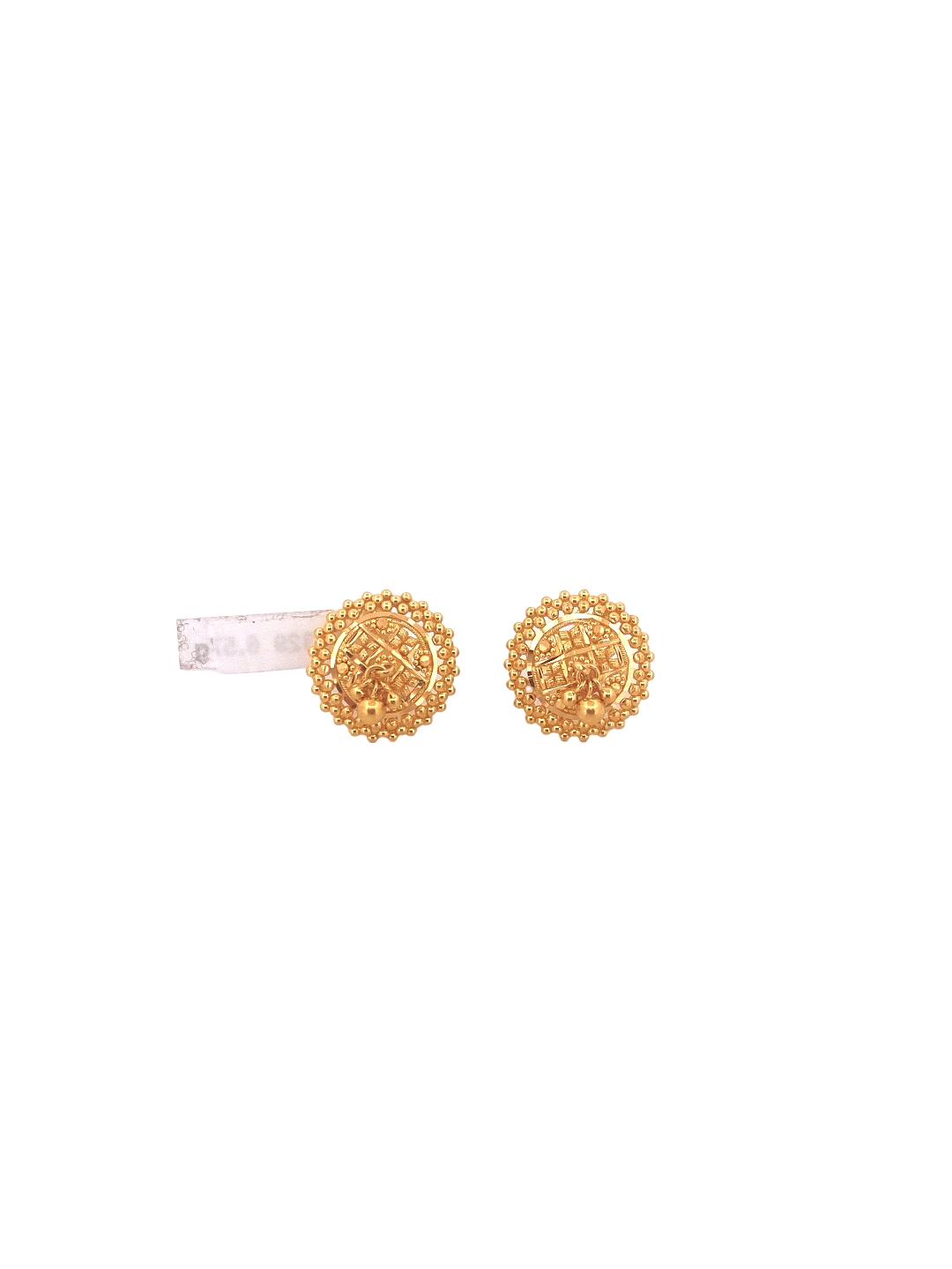 22K Gold Designer Ladies Stud Earrings