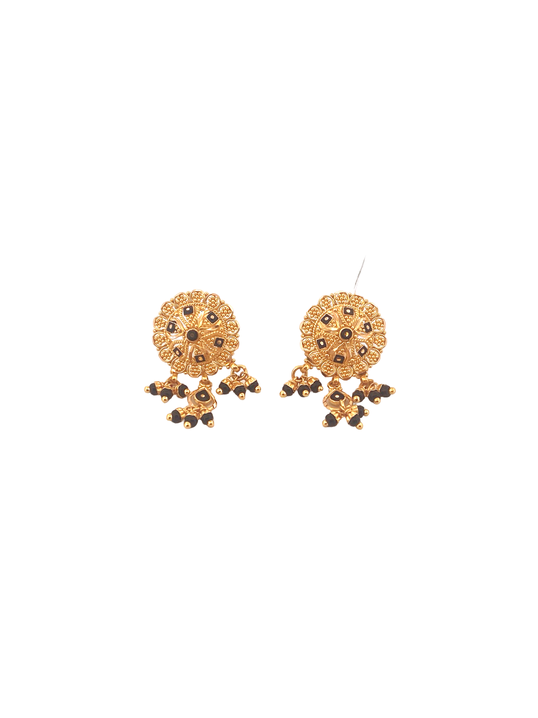 22K Gold Designer Ladies Stud Earrings