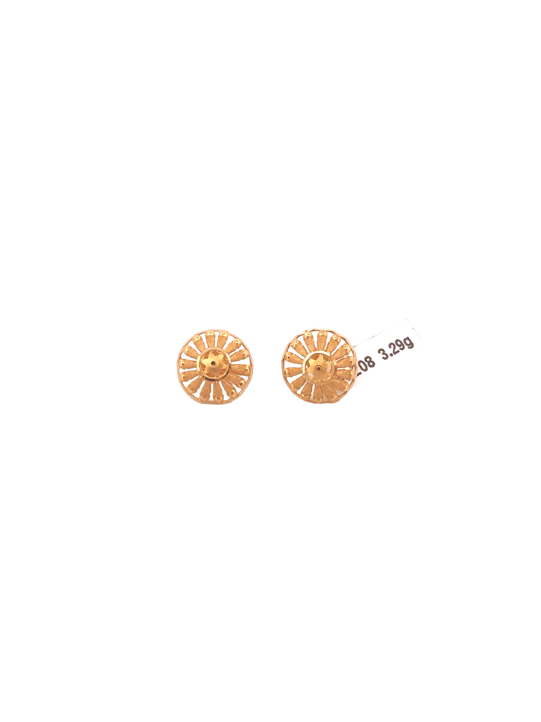 22K Gold Designer Ladies Stud Earrings