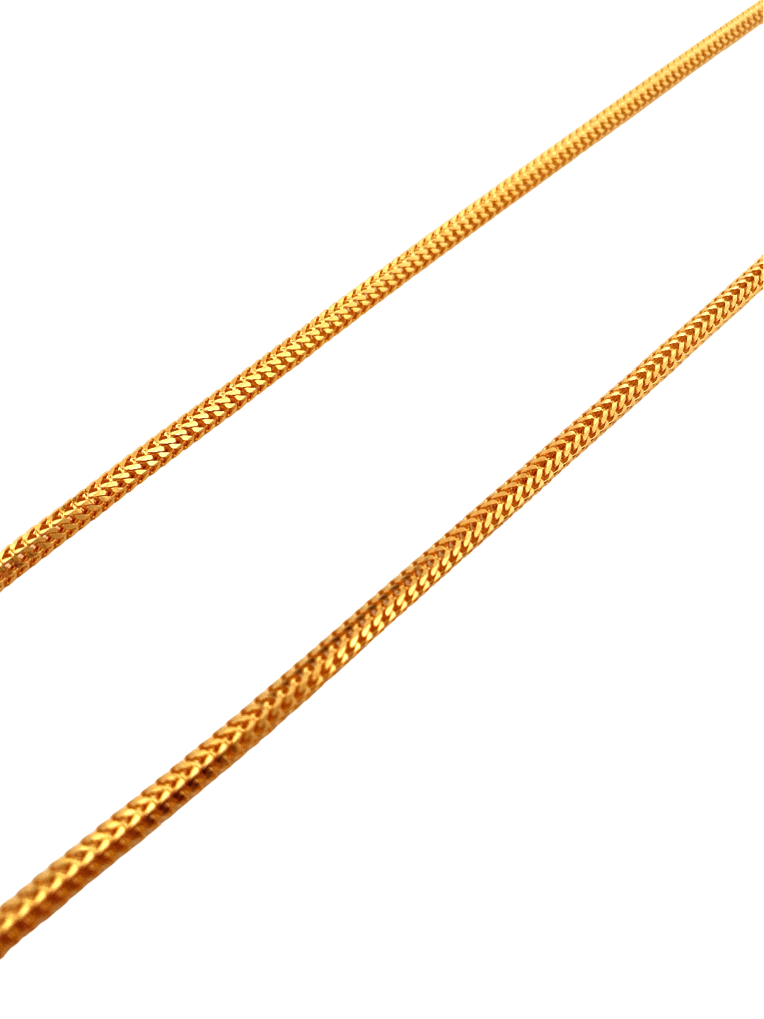 20'' 22K Gold Foxtail Designer Chain
