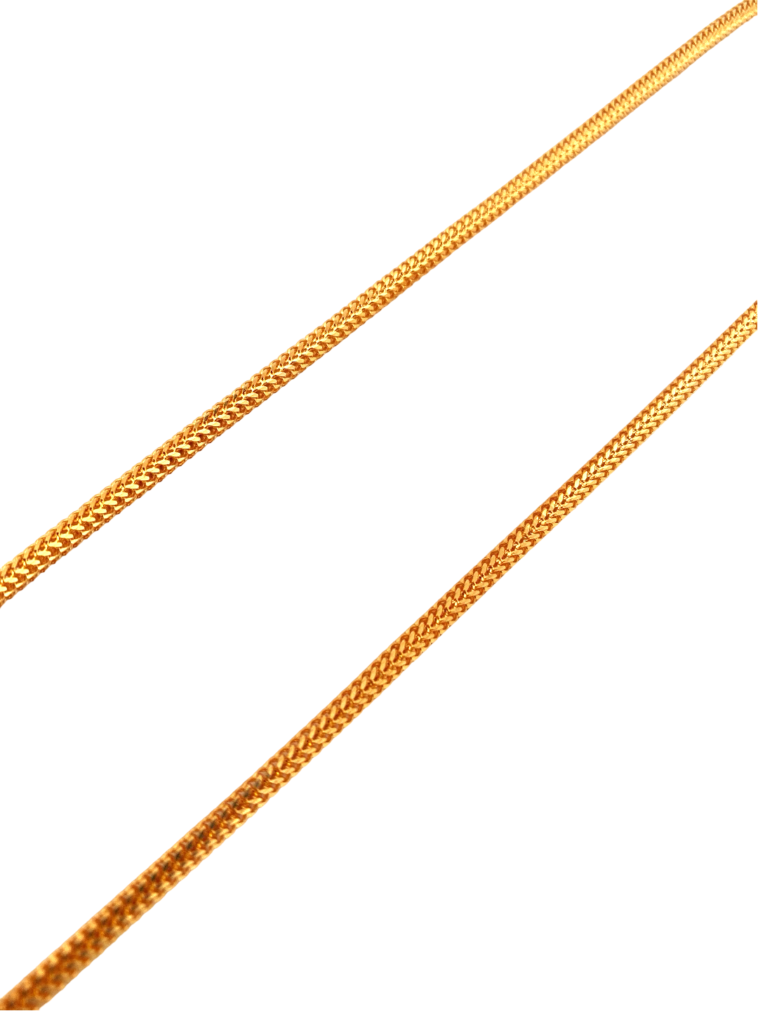 18'' 22K Gold Foxtail Designer Chain