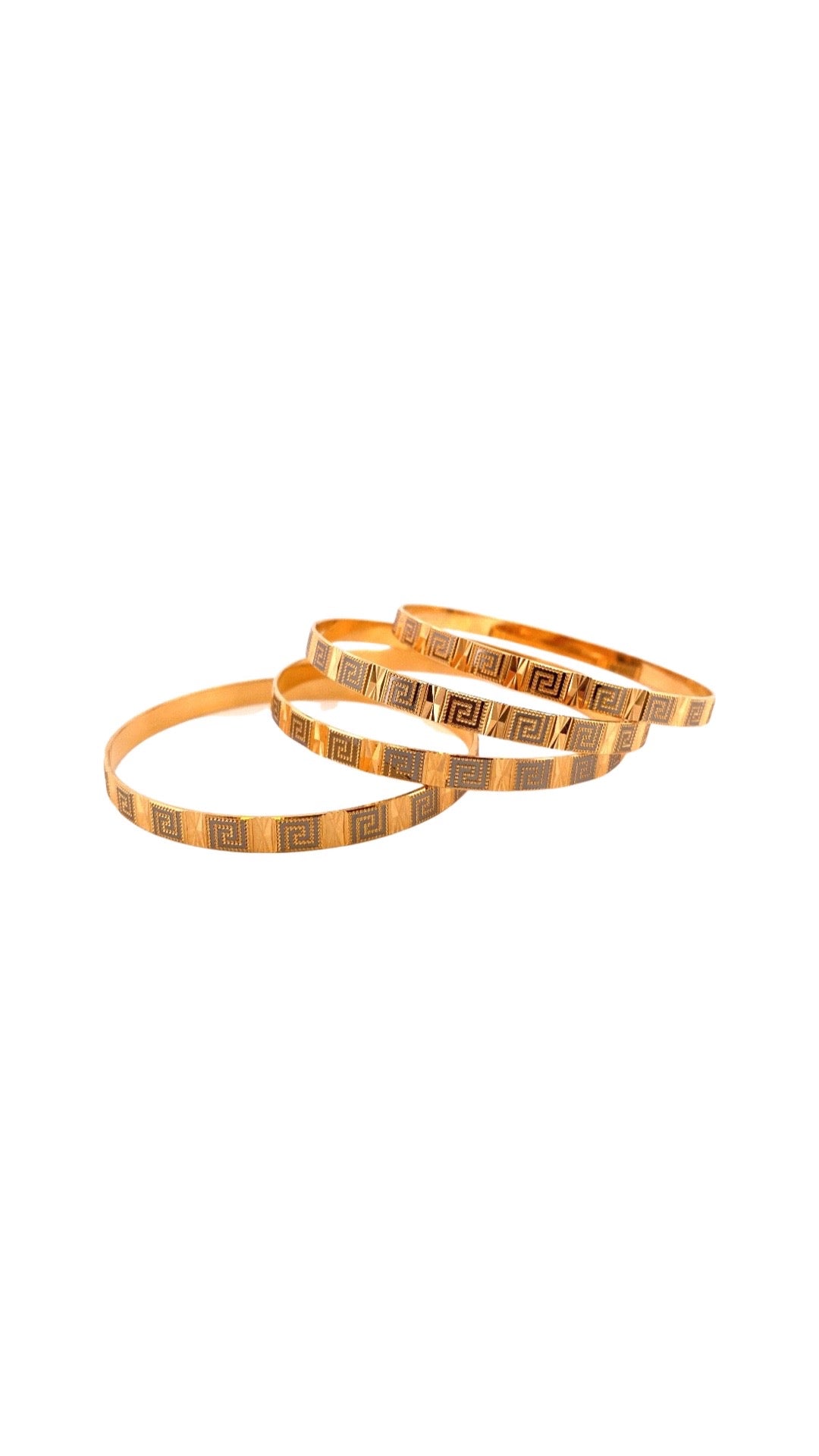22K Gold Classy Design 4 Pieces Bangles Set