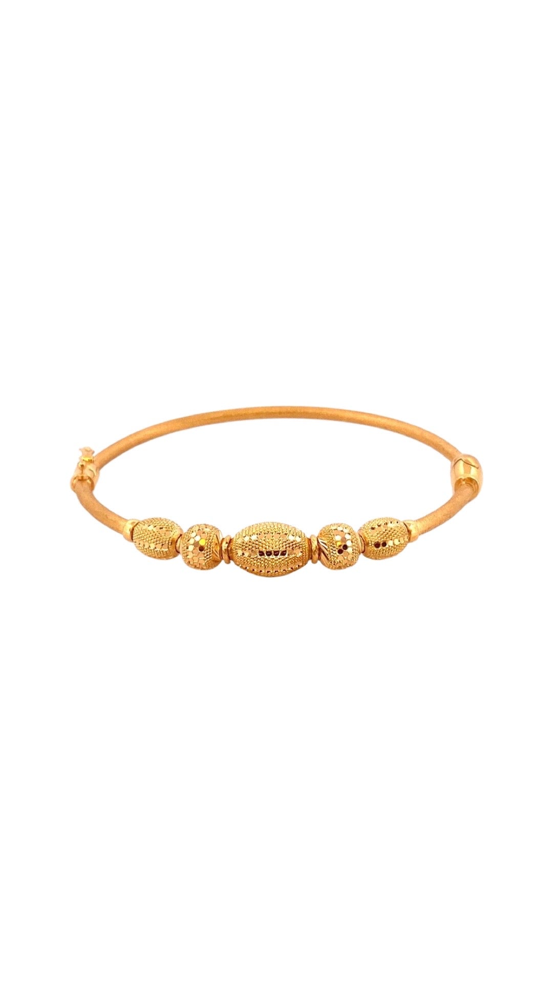 22K Gold Vintage Beads Designer Single Bangle
