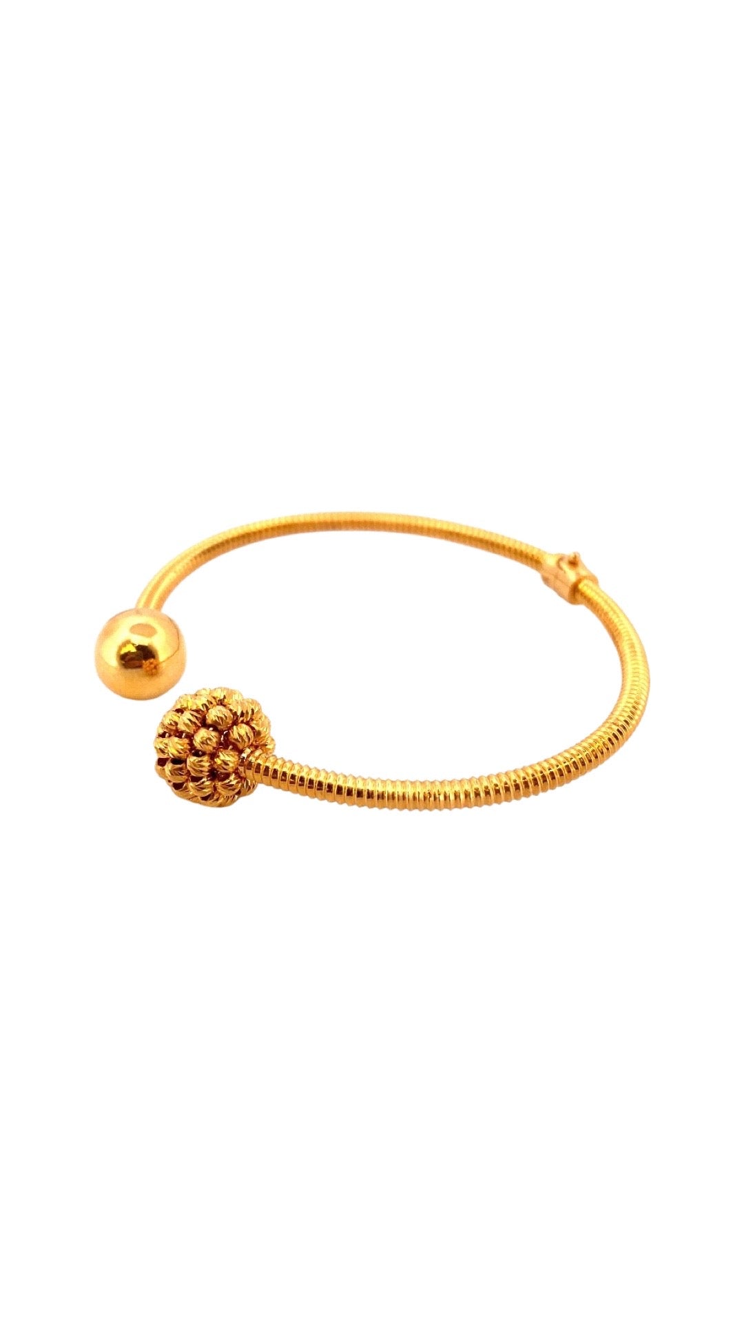 22K Gold Designer Cuff Single Bangle