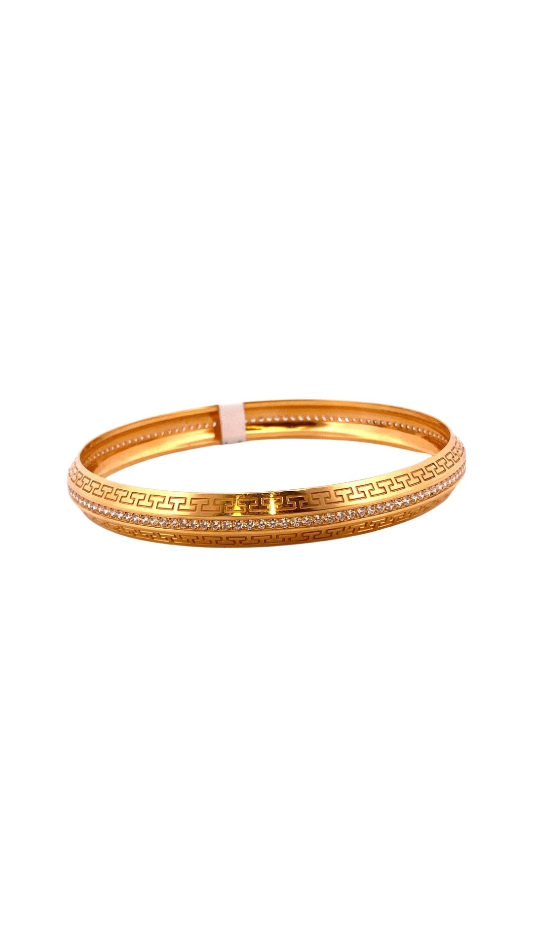 22K Gold CZ Stone Designer Men’s Kara