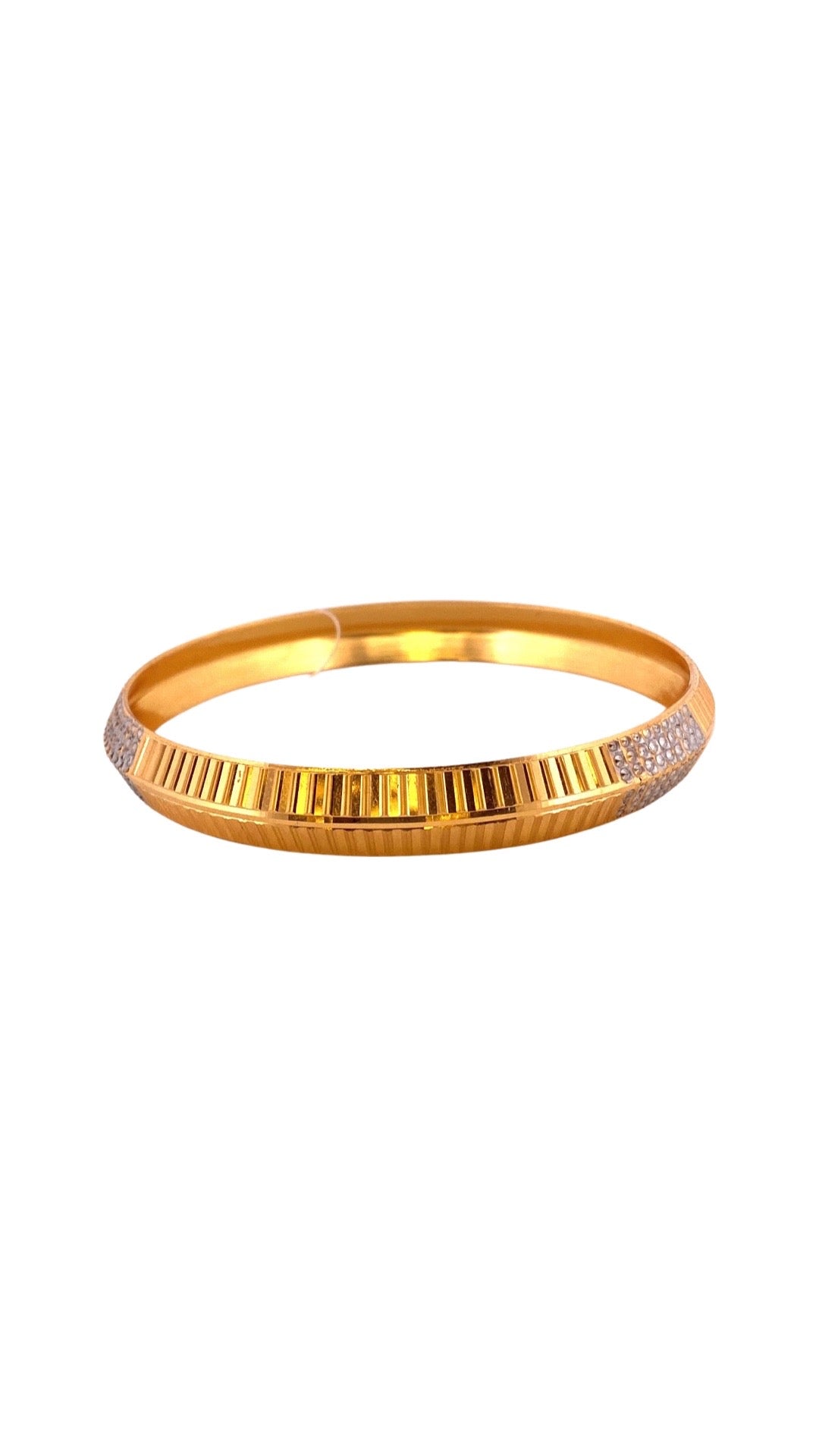 22K Gold Two-tone Elegant Designer Men’s Kara