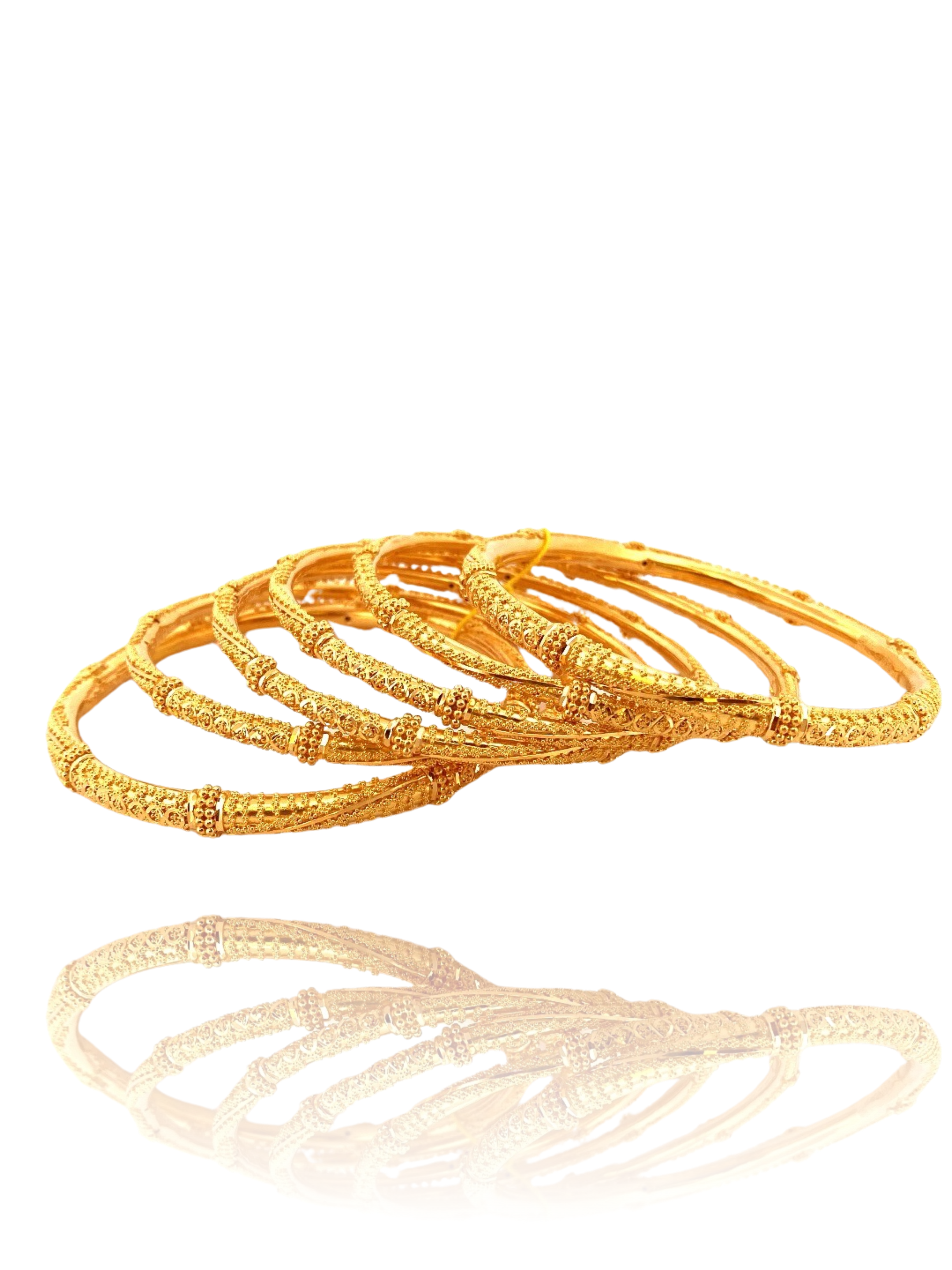 22K Gold Designer 6 Pieces Set of Bangles