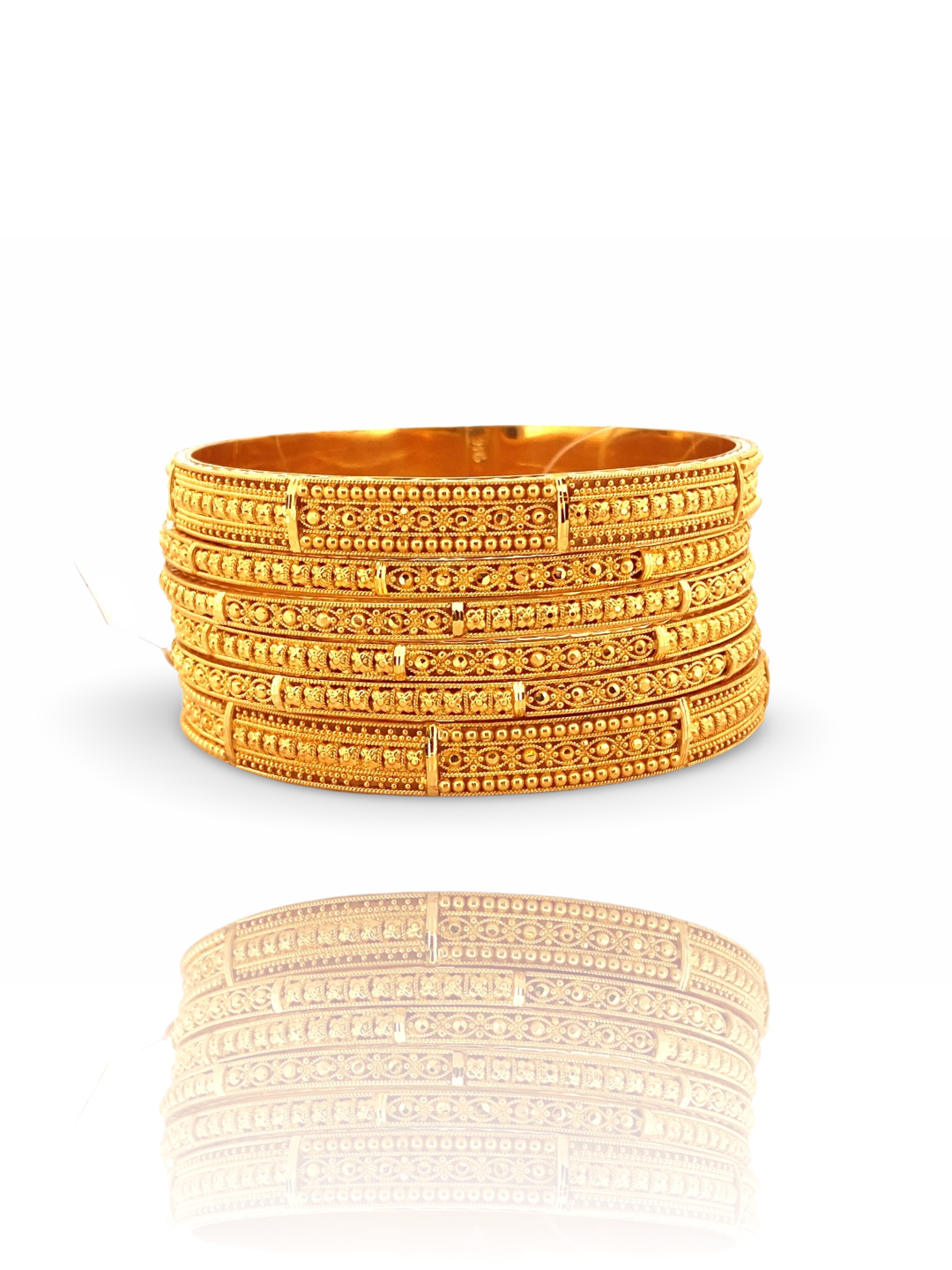 22K Gold Designer 6 Pieces Bangles Set
