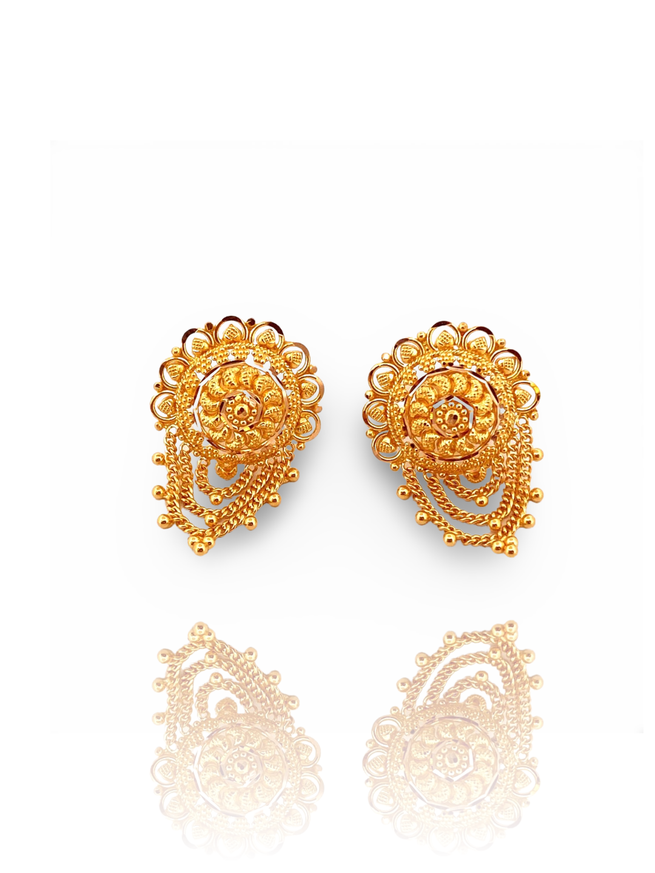 22K Gold Designer Stud Earrings Ashok Jewellers Canada