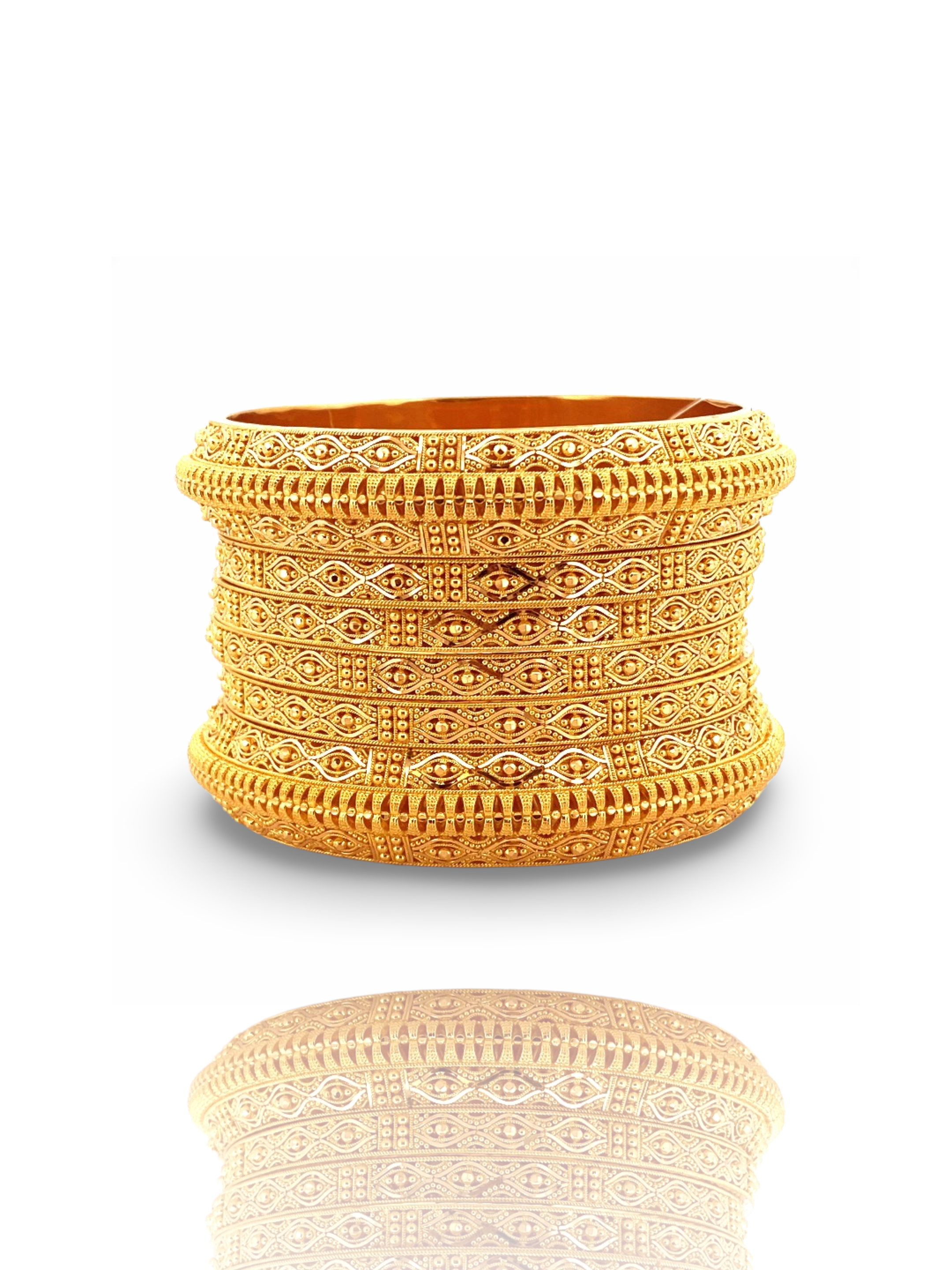 22K Gold Designer 6 Pieces Bangles Set