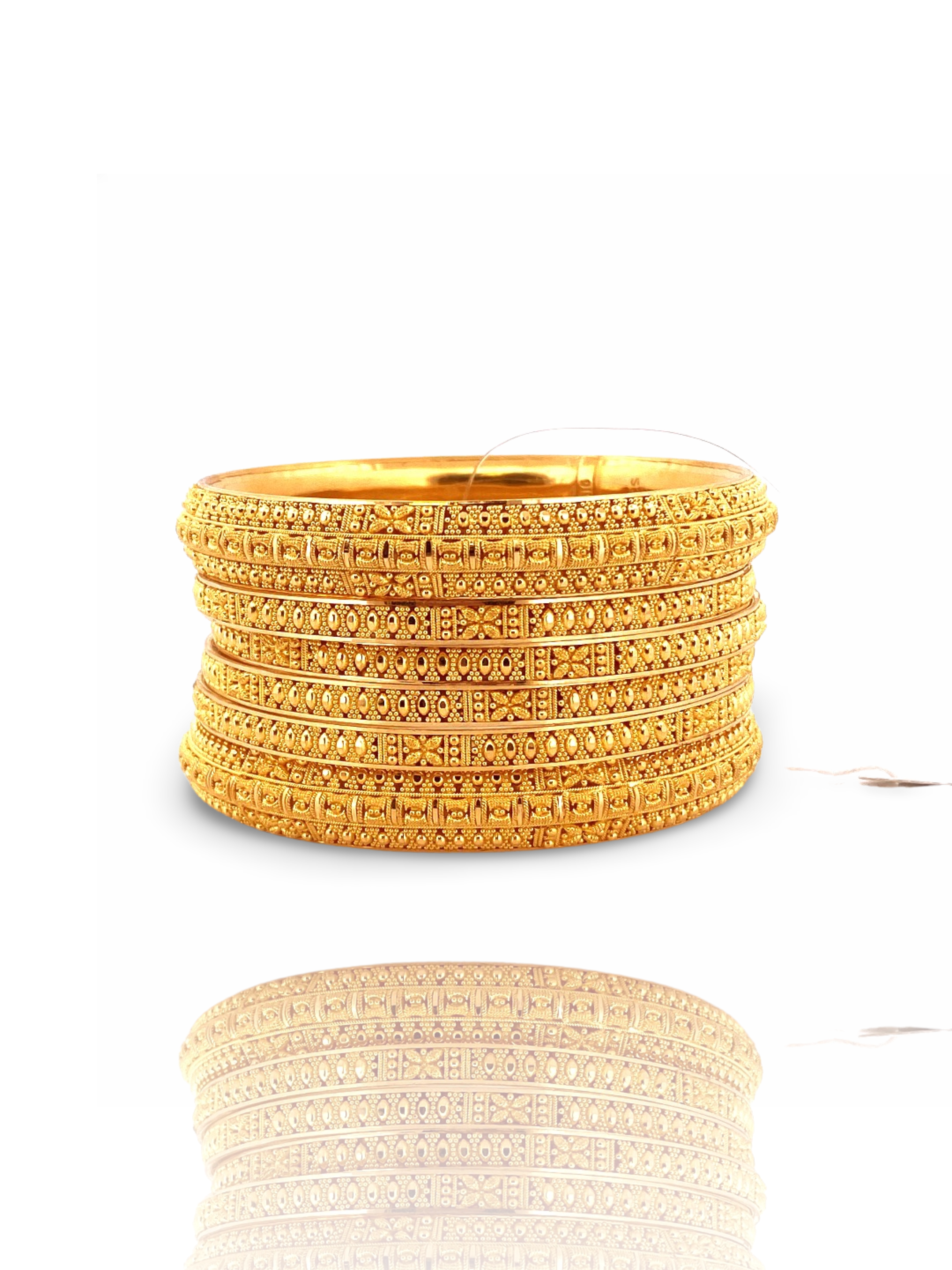 22K Gold Designer 6 Pieces Bangles Set
