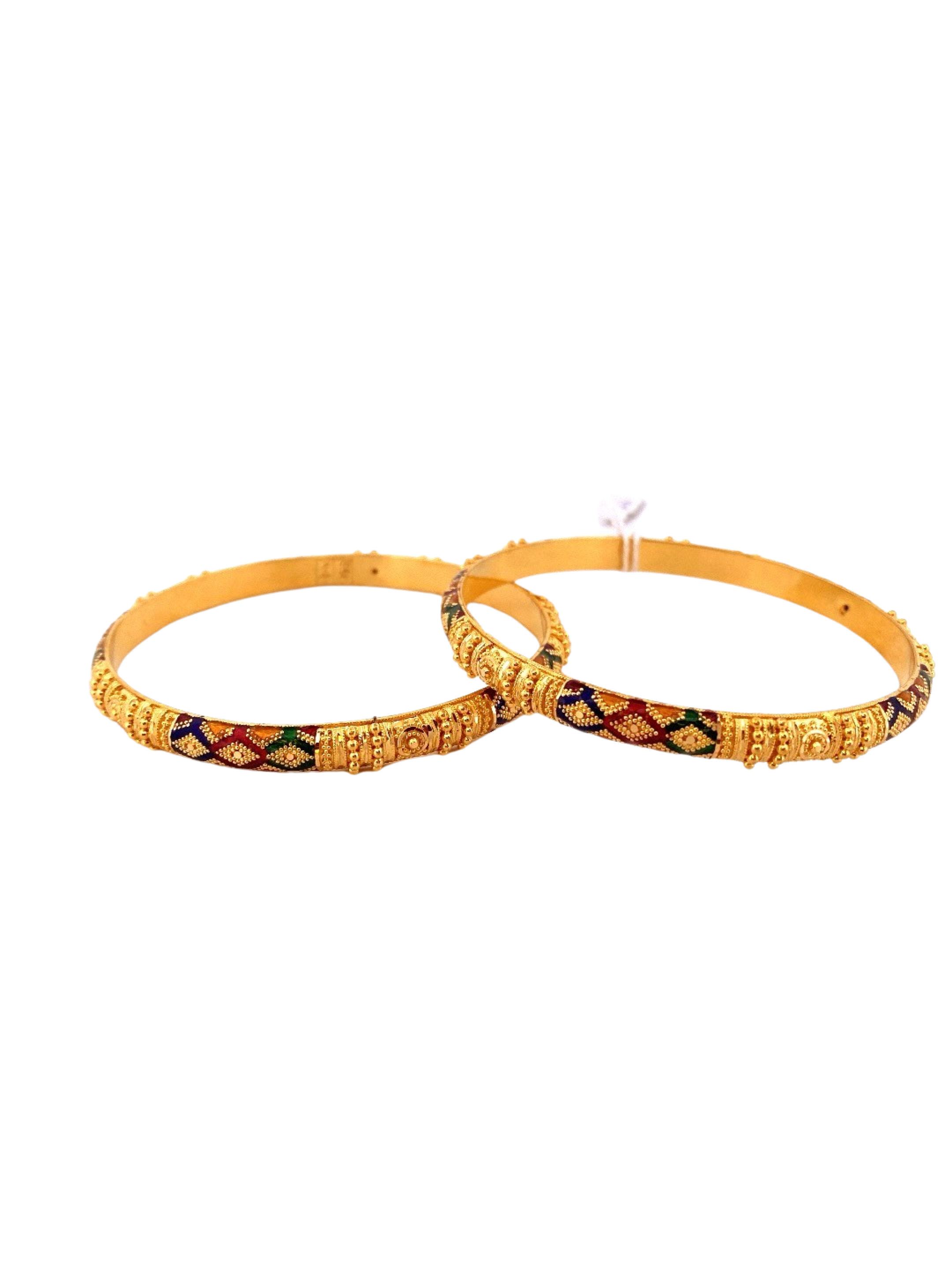 22K Gold Designer 2 Pieces Set Of Bangles