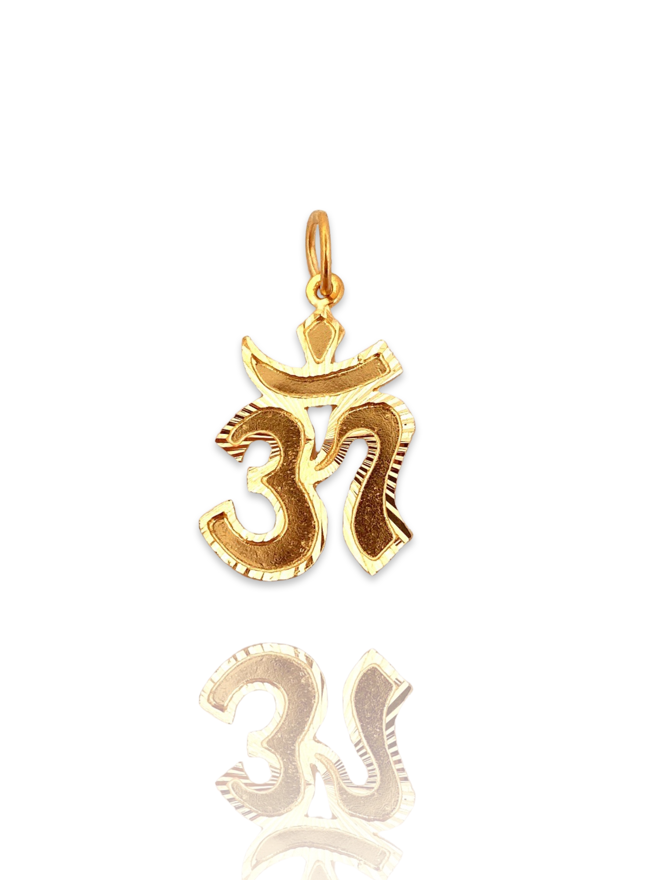 22K Gold Designer Om Pendant