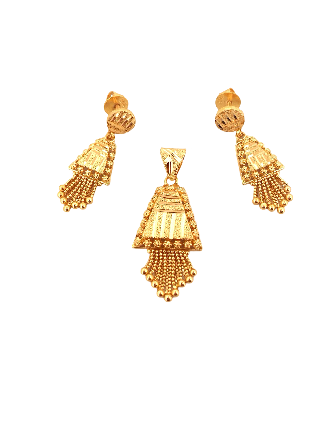 22K Gold Designer Pendant Set